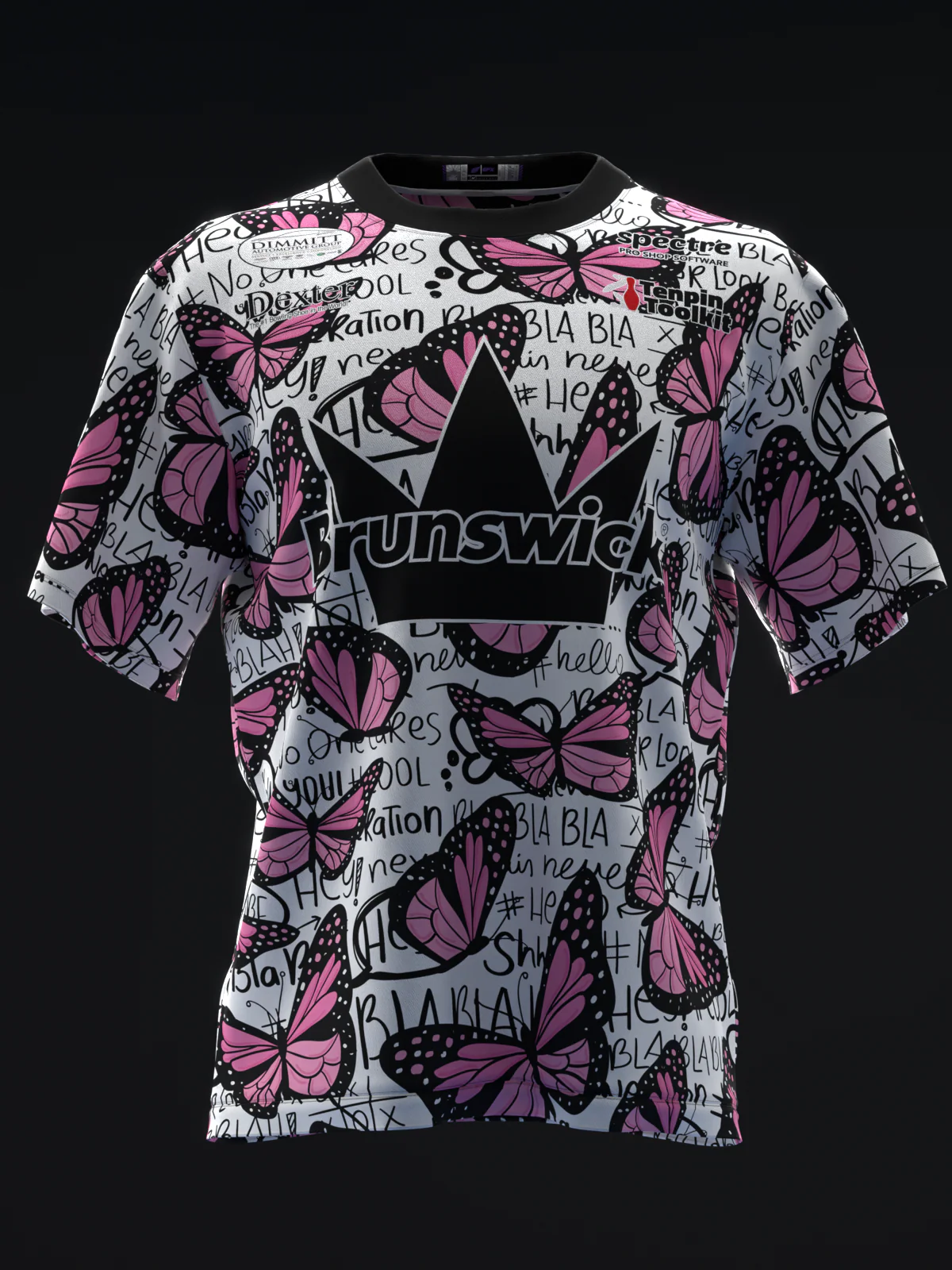 Ashly Galante 2025 - Pink Butterflies - Bowling Jersey - Image 2