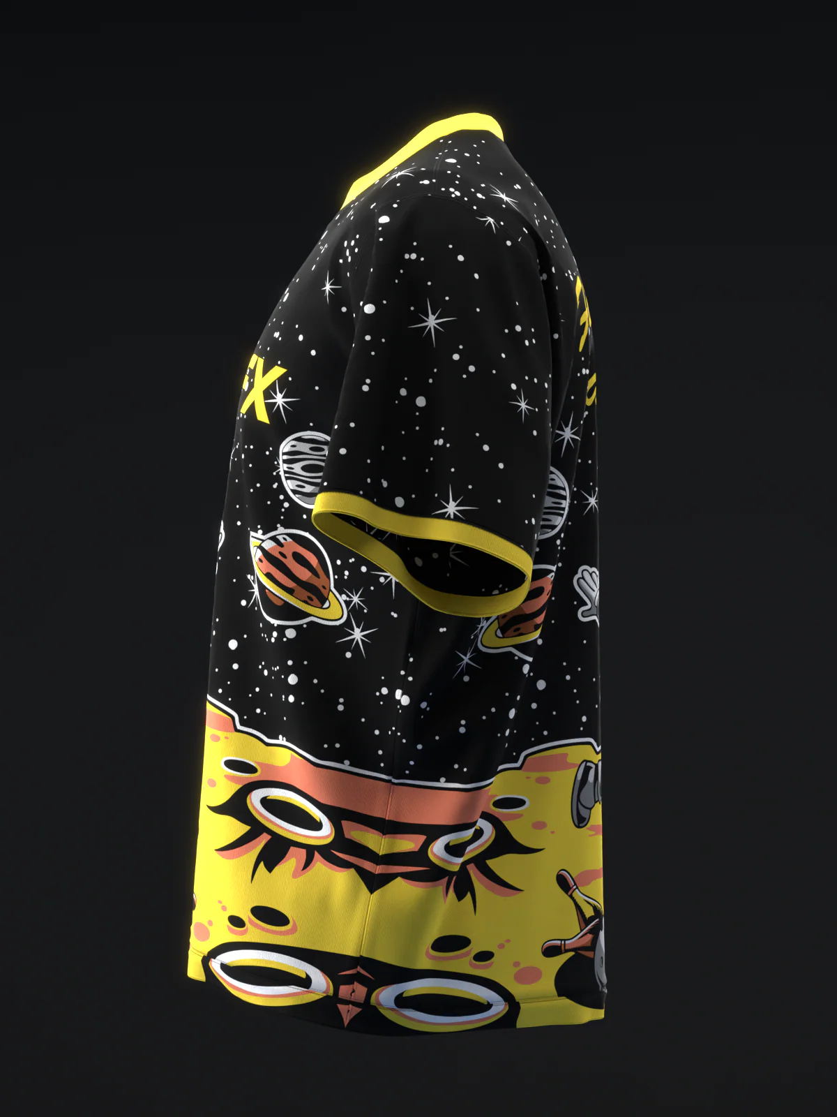 Astronaut Bowling - Black - Bowling Jersey - Image 6