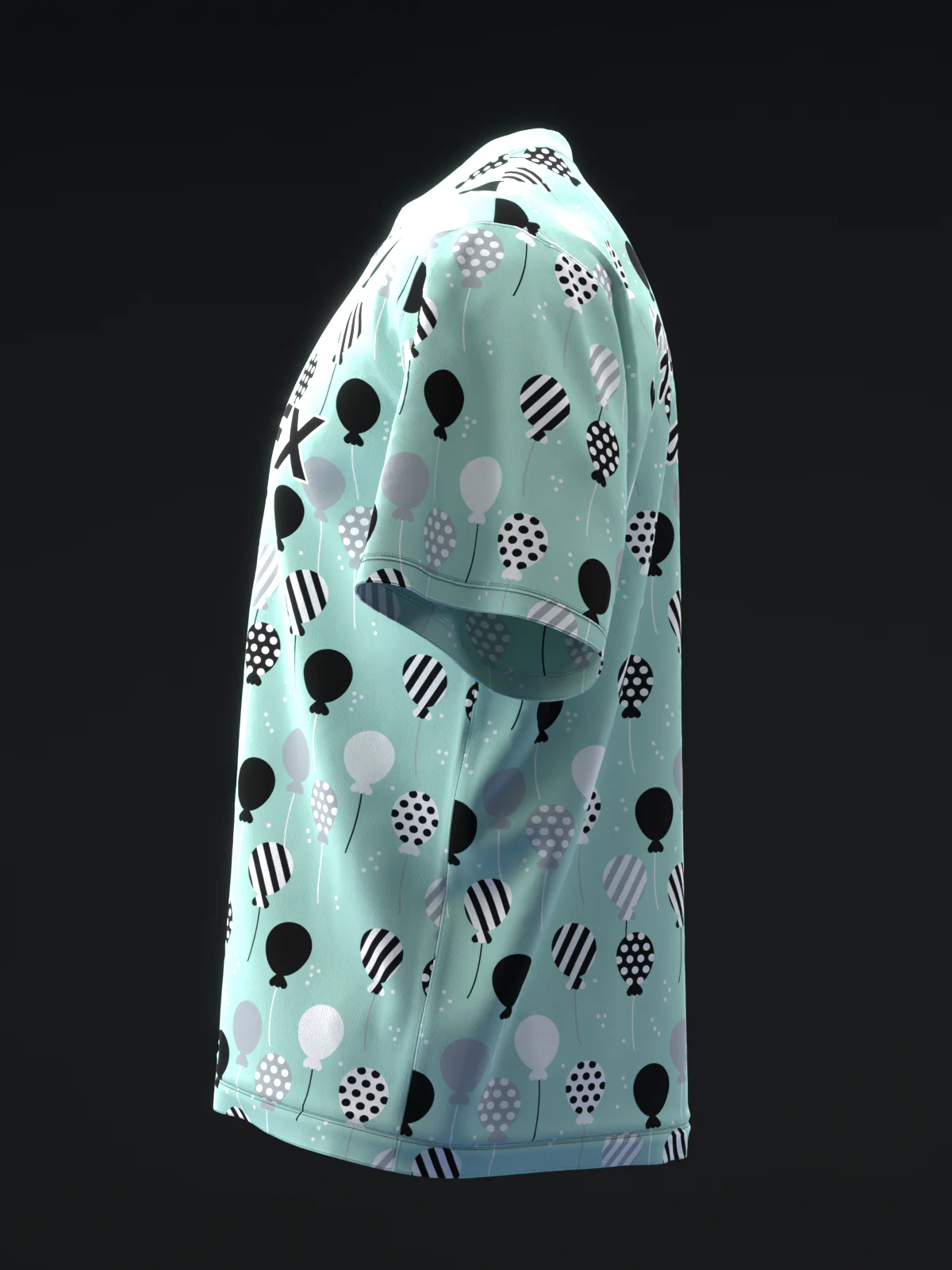 Balloons - Teal Black - Bowling Jersey - Image 6