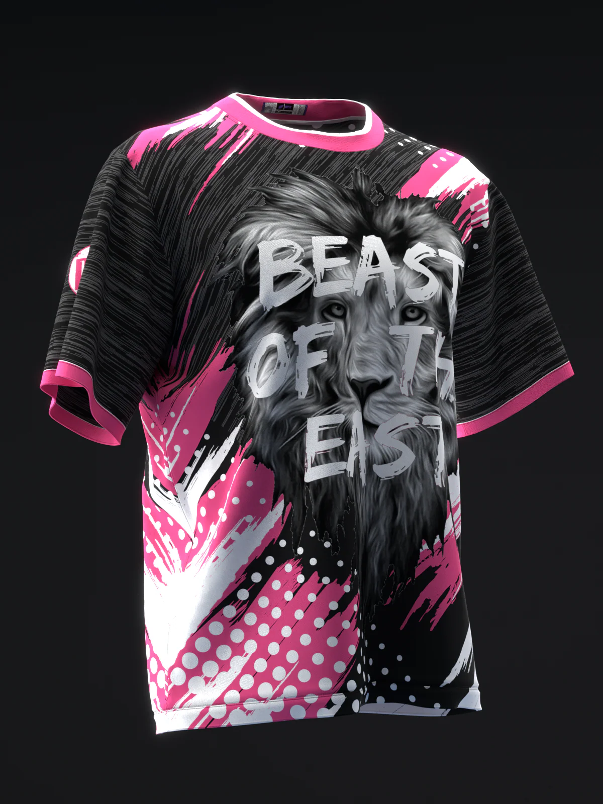 Beast Of The East - Doxure Black Gray Pink - Bowling Jersey - Image 3