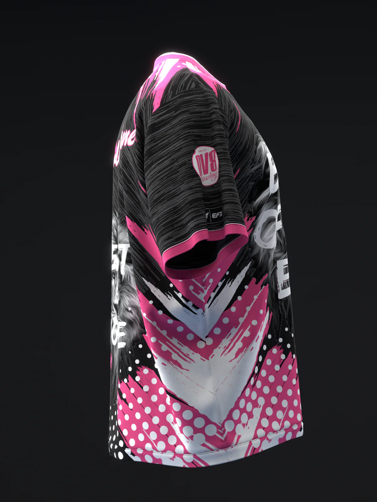 Beast Of The East - Doxure Black Gray Pink - Bowling Jersey - Image 4