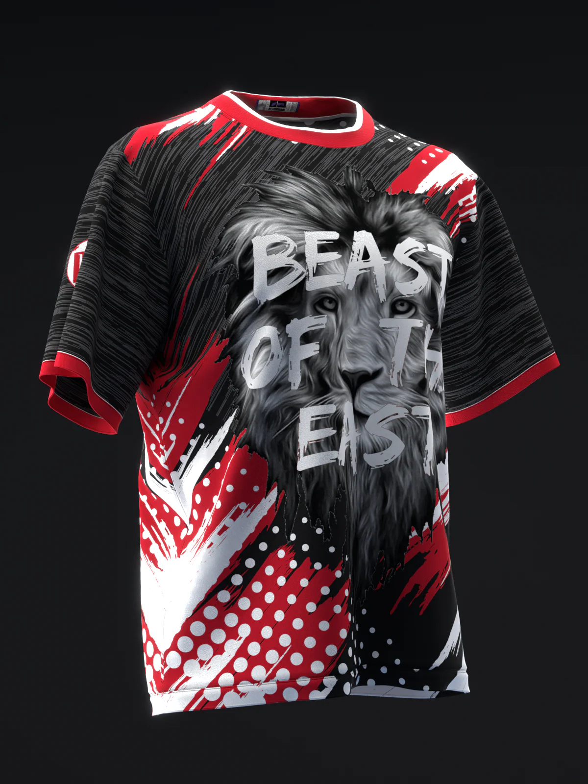 Beast Of The East - Doxure Black Gray Red - Bowling Jersey - Image 3