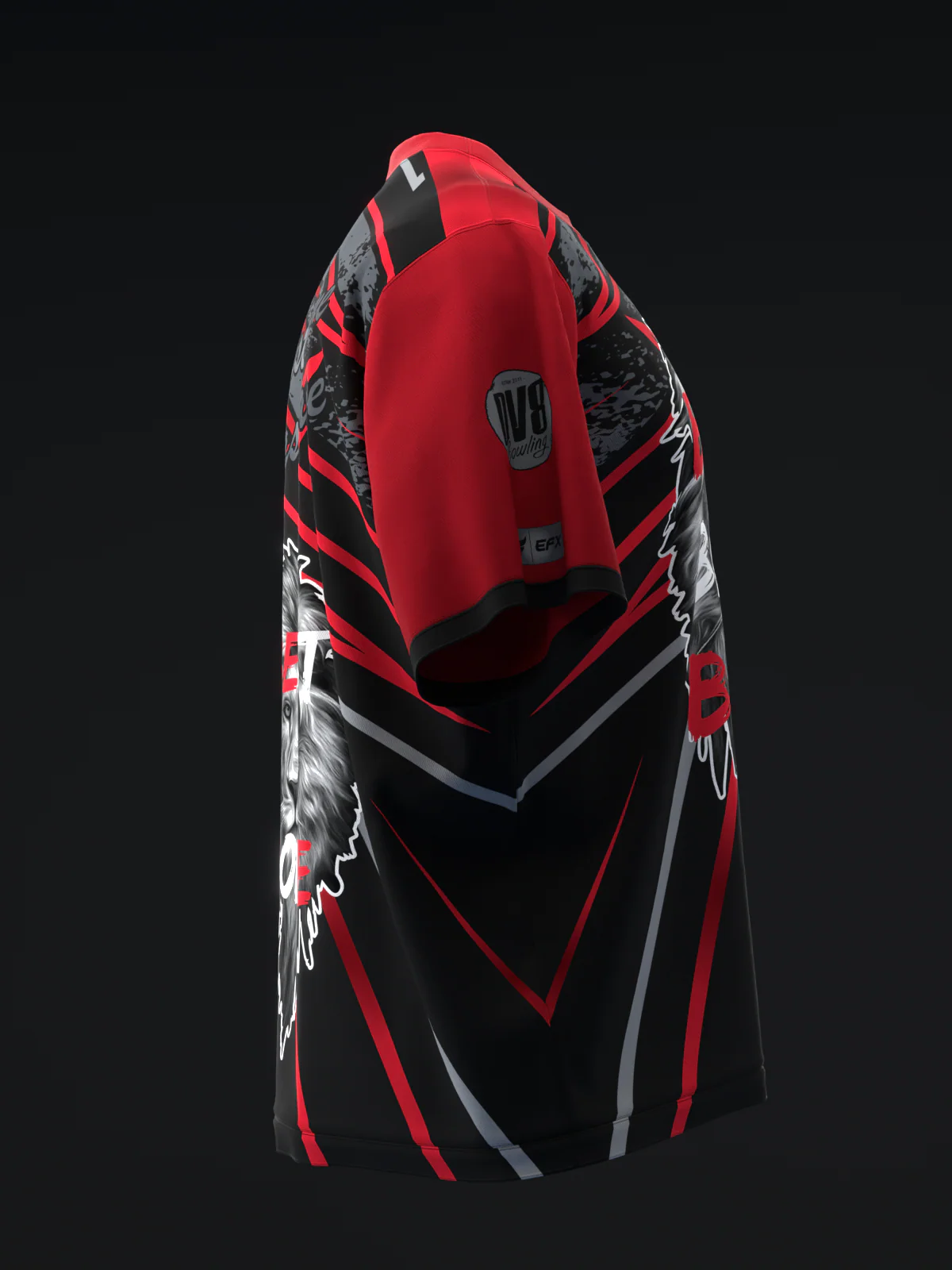 Beast of the East - Grange Charcoal Red - Bowling Jersey - Image 4