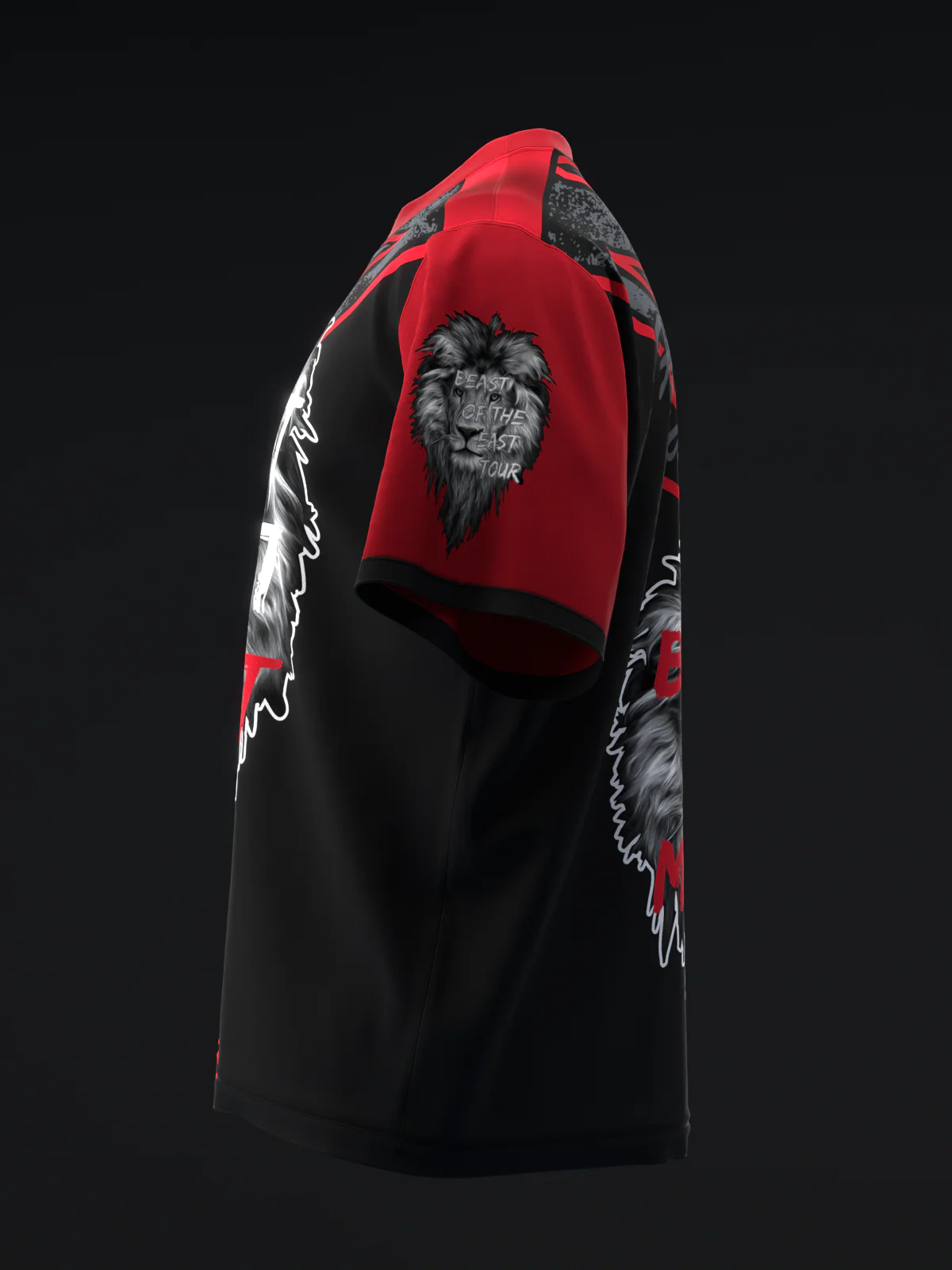 Beast of the East - Grange Charcoal Red - Bowling Jersey - Image 6