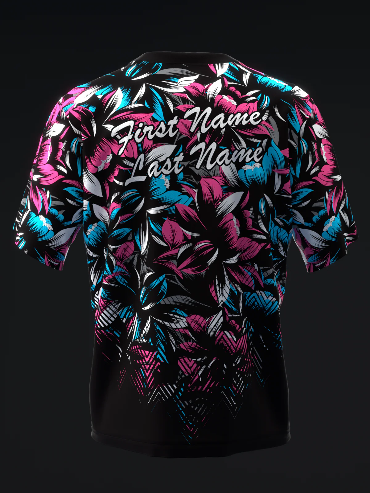 Blossom - Neon Pink Blue - Bowling Jersey - Image 5
