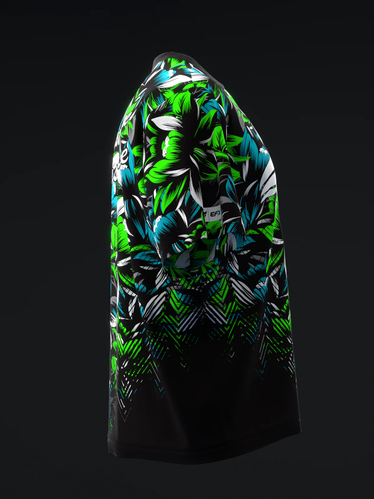 Blossom - Neon Green Teal - Bowling Jersey - Image 4
