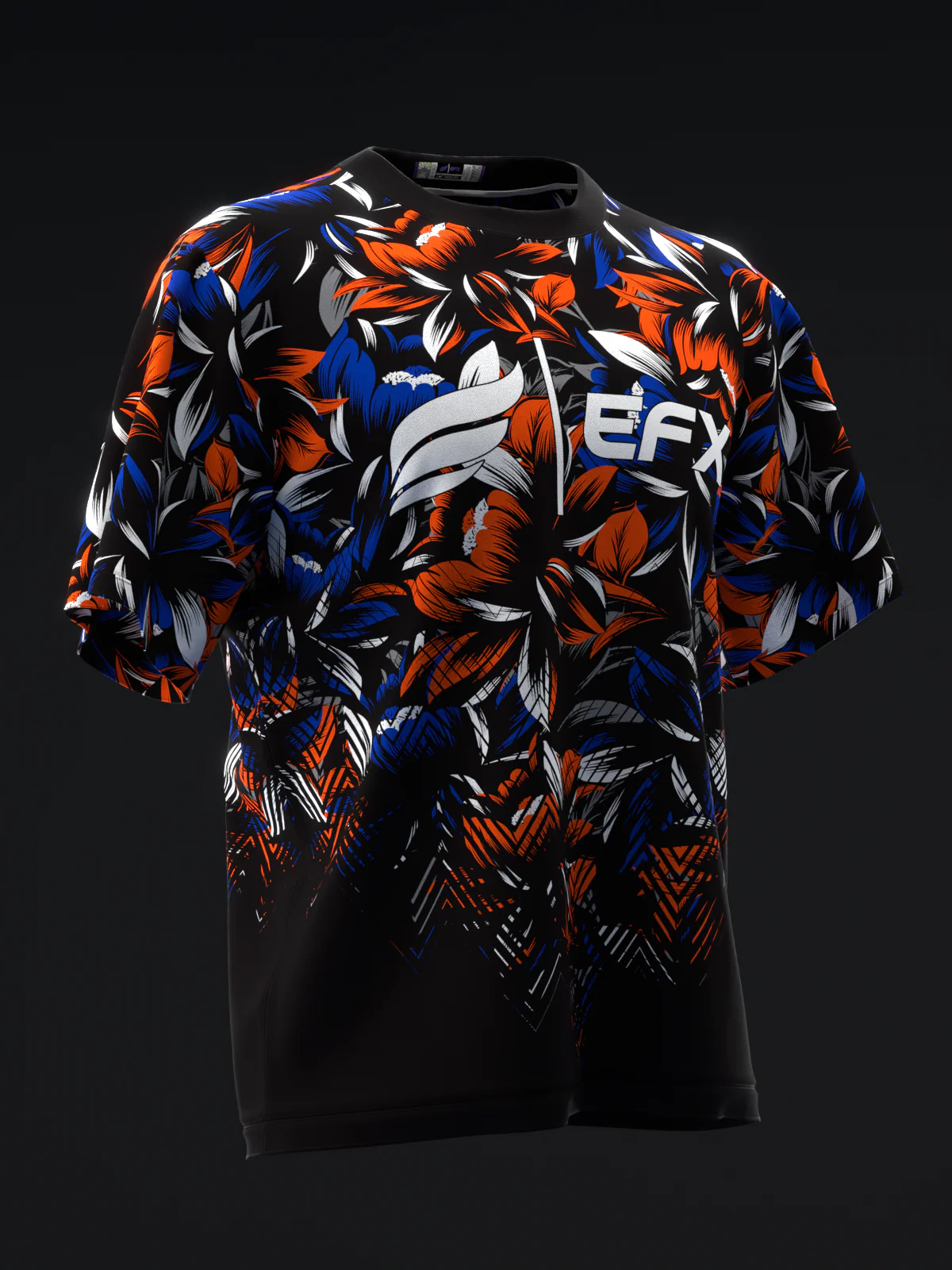 Blossom - Neon Orange Navy - Bowling Jersey - Image 3