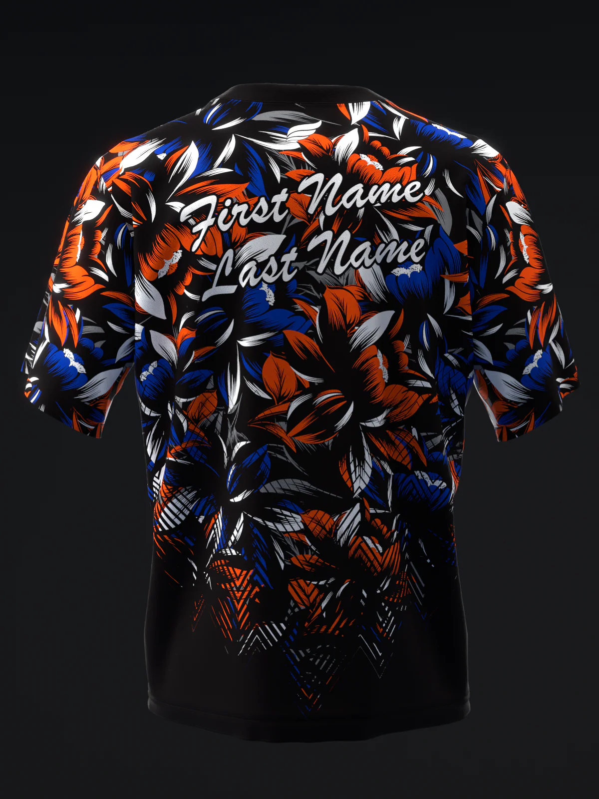 Blossom - Neon Orange Navy - Bowling Jersey - Image 5