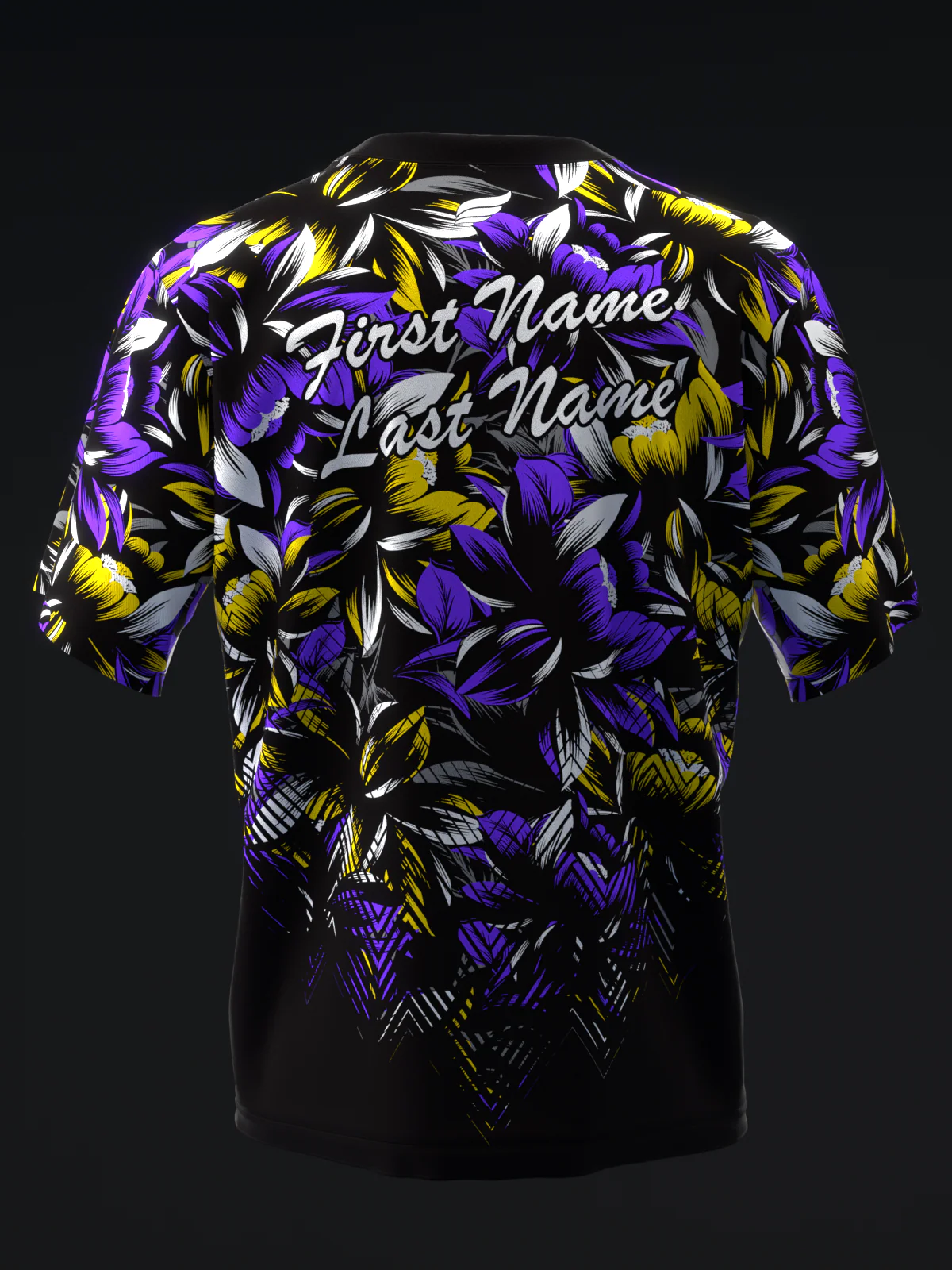 Blossom - Neon Purple Yellow - Bowling Jersey - Image 5