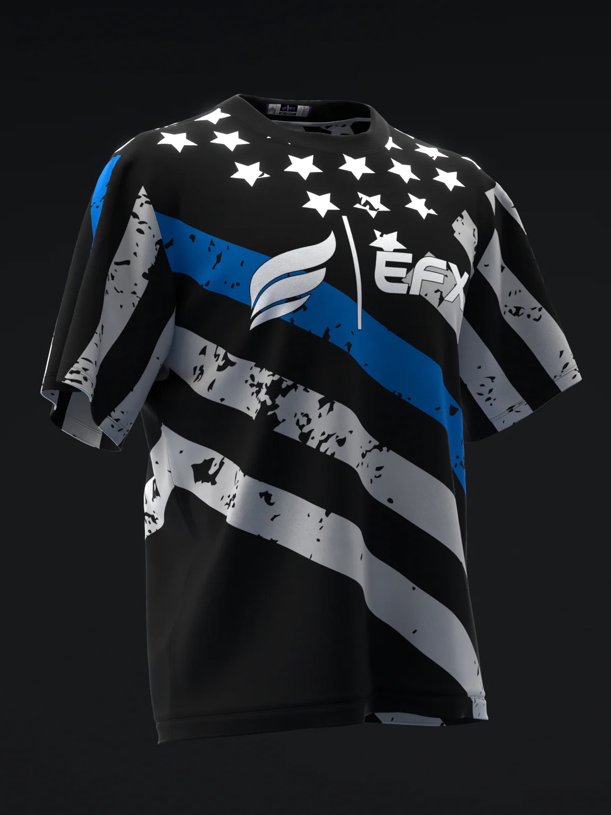 Blue Lives 2 - Black Blue - Bowling Jersey - Image 3