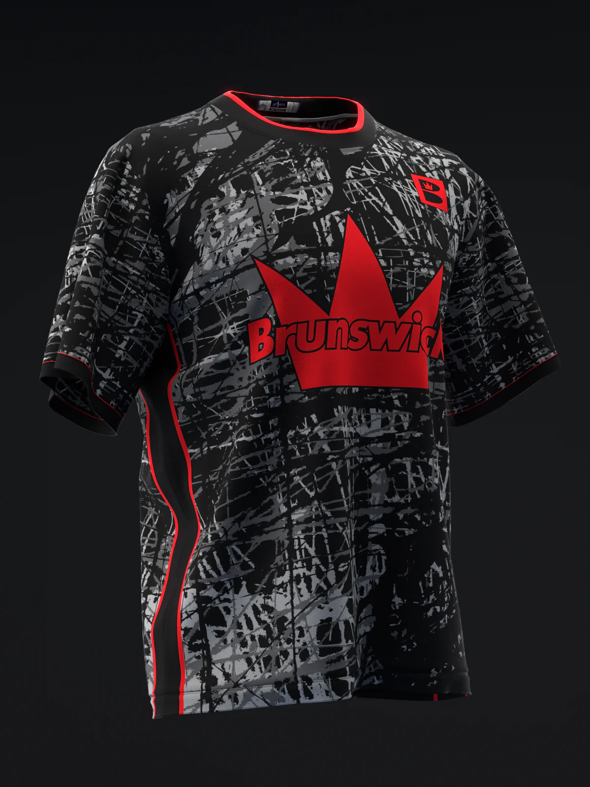 Brunswick - Melee Jab Carbon - Bowling Jersey - Image 3