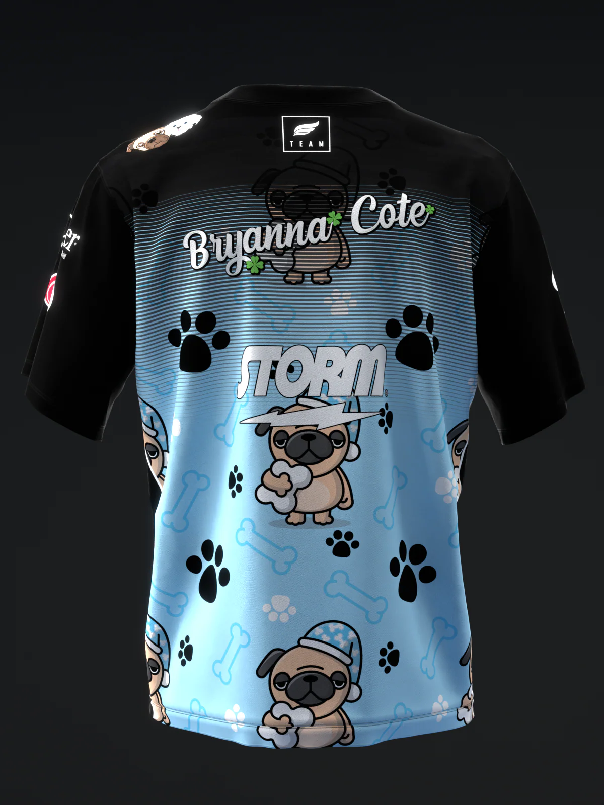 Bryanna Cote 2024 - Pugmas Blue - Bowling Jersey - Image 5