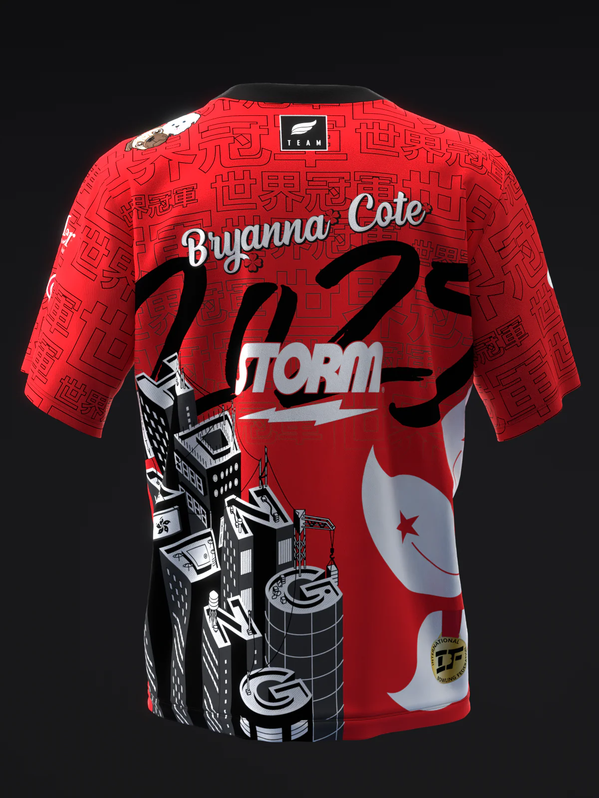 Bryanna Cote 2025 - HK25 Black Red - Bowling Jersey - Image 5