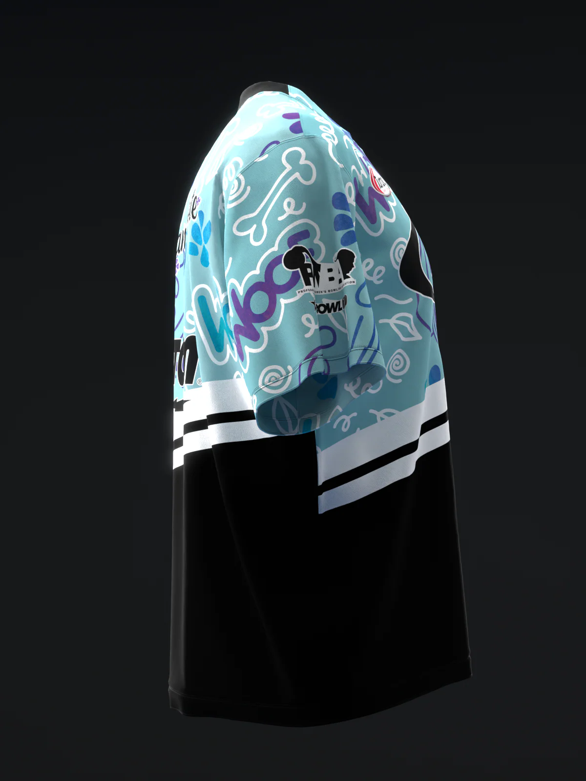 Bryanna Cote 2025 - Woof Black Blue - Bowling Jersey - Image 4