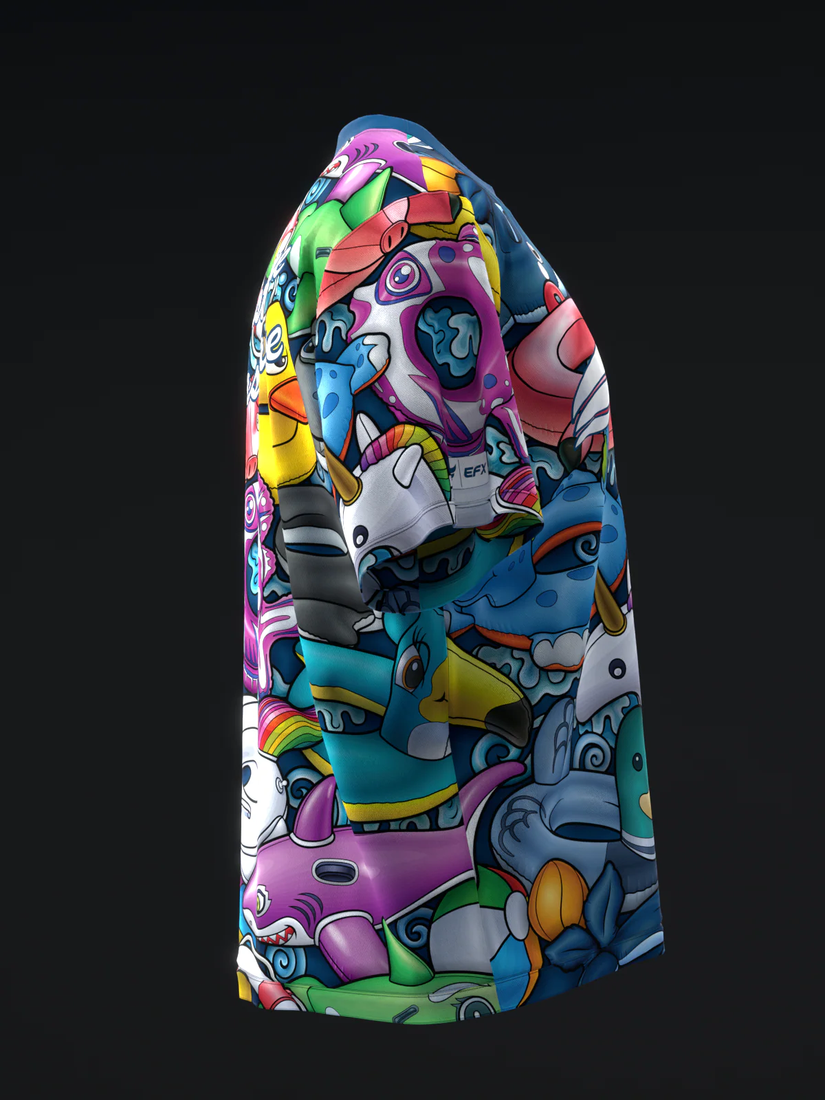 Cartoon Floaties - Vibrant - Bowling Jersey - Image 4