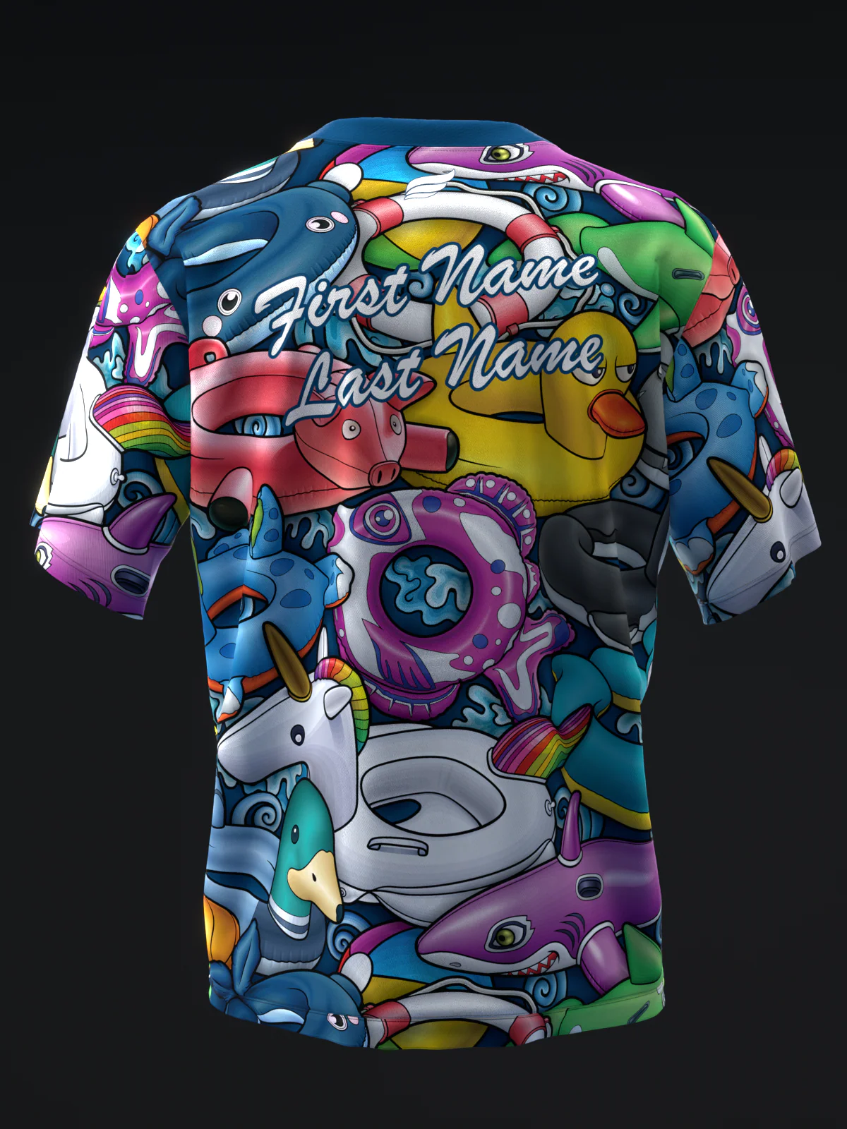 Cartoon Floaties - Vibrant - Bowling Jersey - Image 5