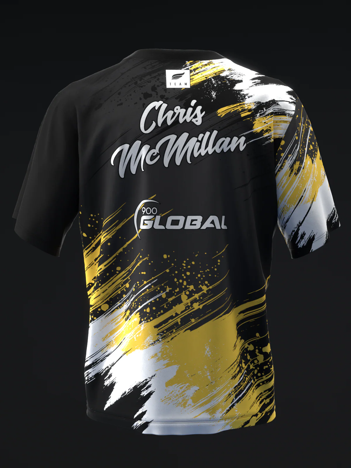 Chris Mcmillan 2025 - Ripped Black White Gold - Bowling Jersey - Image 5