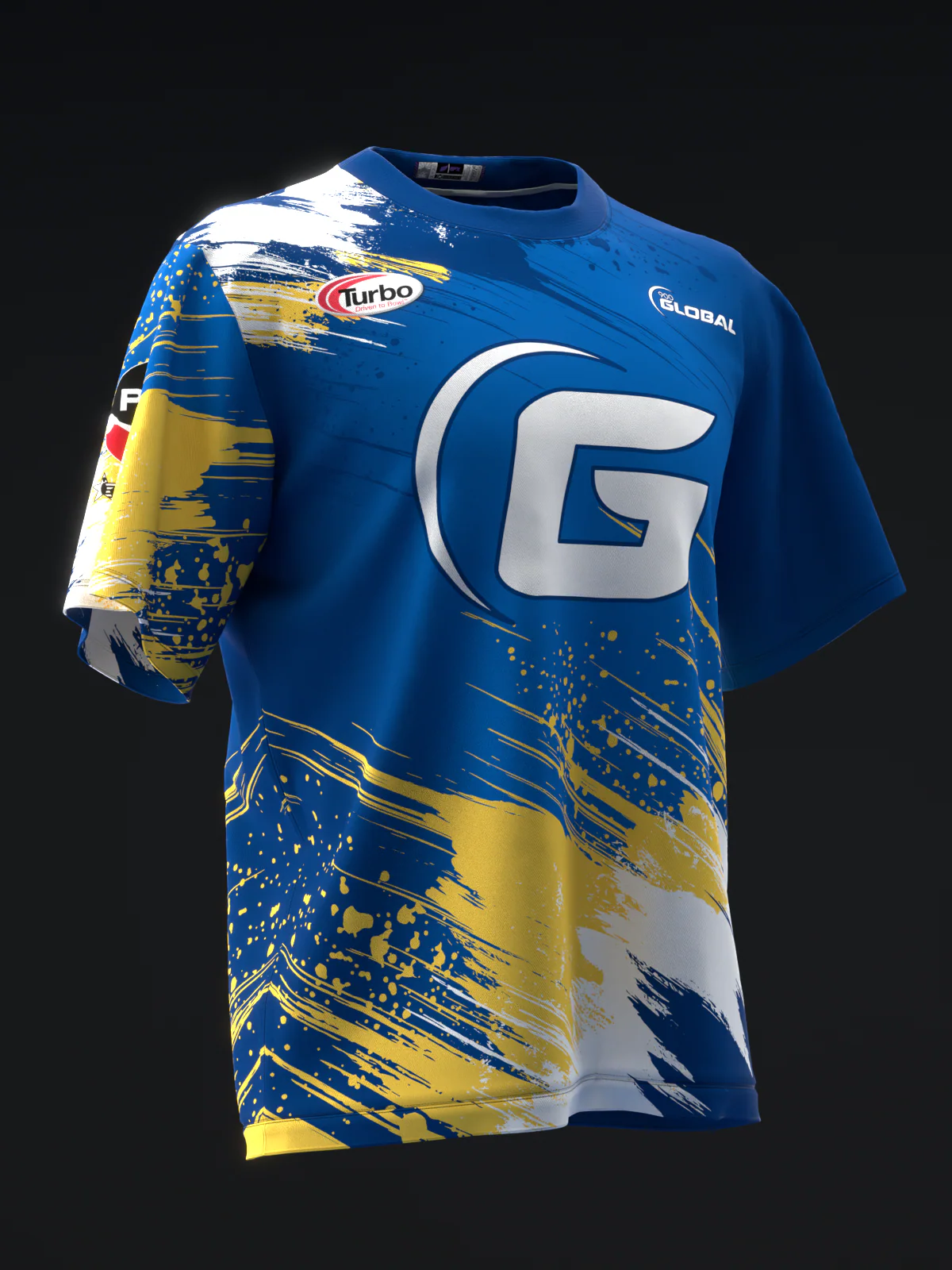 Chris Mcmillan 2025 - Ripped Blue White Gold - Bowling Jersey - Image 3