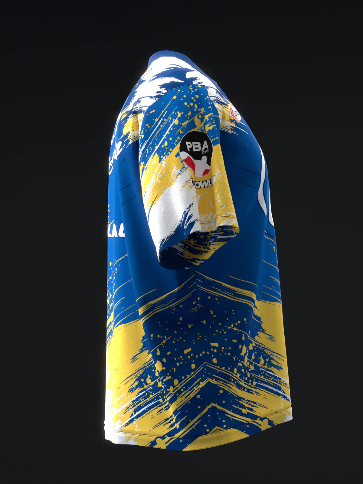 Chris Mcmillan 2025 - Ripped Blue White Gold - Bowling Jersey - Image 4