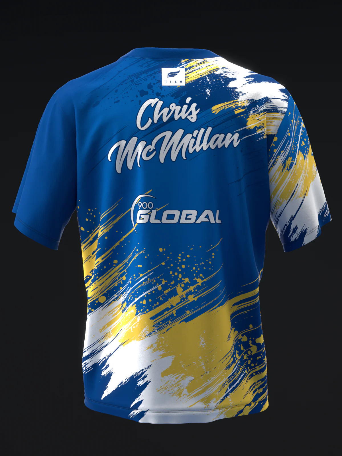 Chris Mcmillan 2025 - Ripped Blue White Gold - Bowling Jersey - Image 5