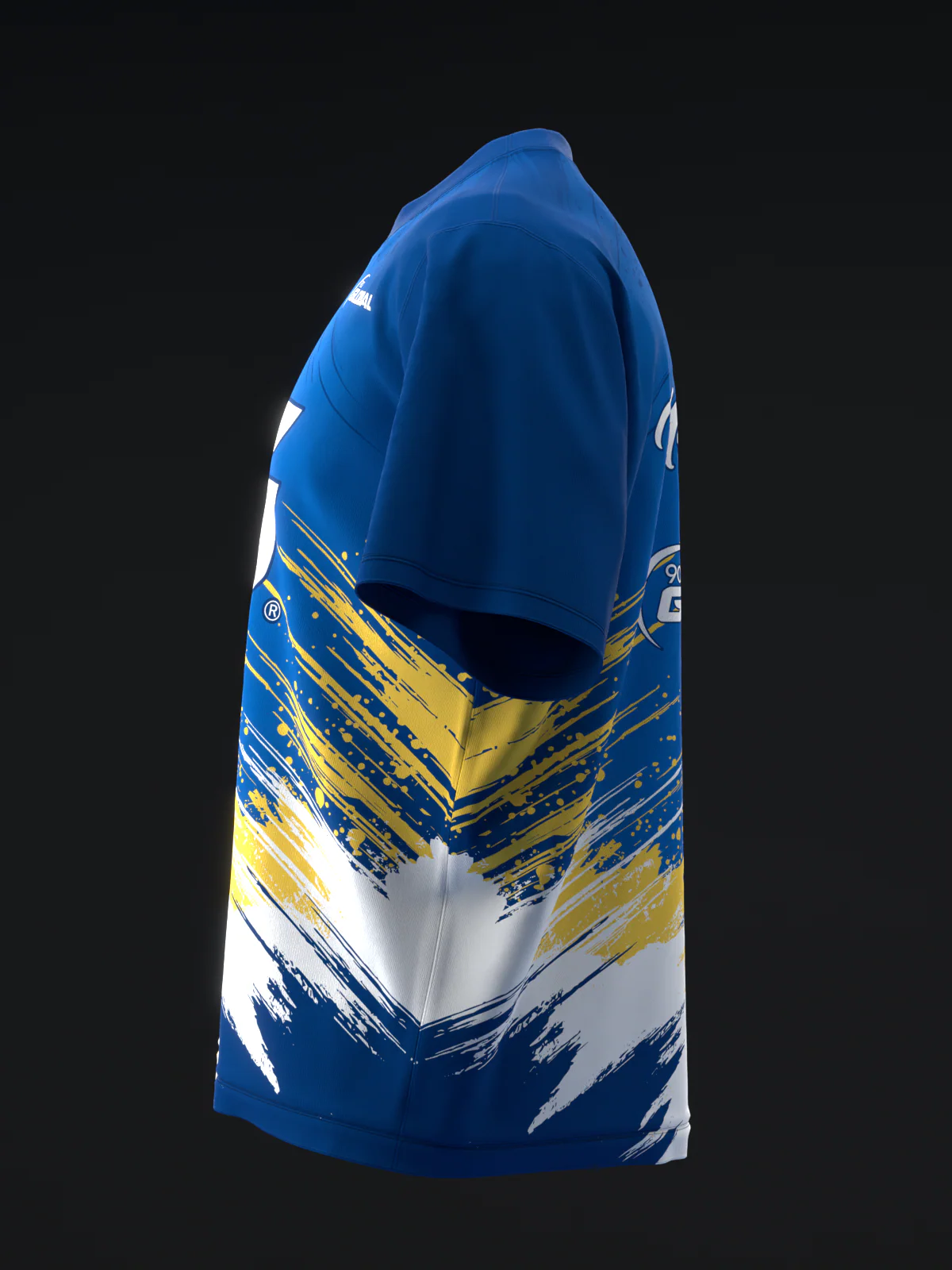 Chris Mcmillan 2025 - Ripped Blue White Gold - Bowling Jersey - Image 6