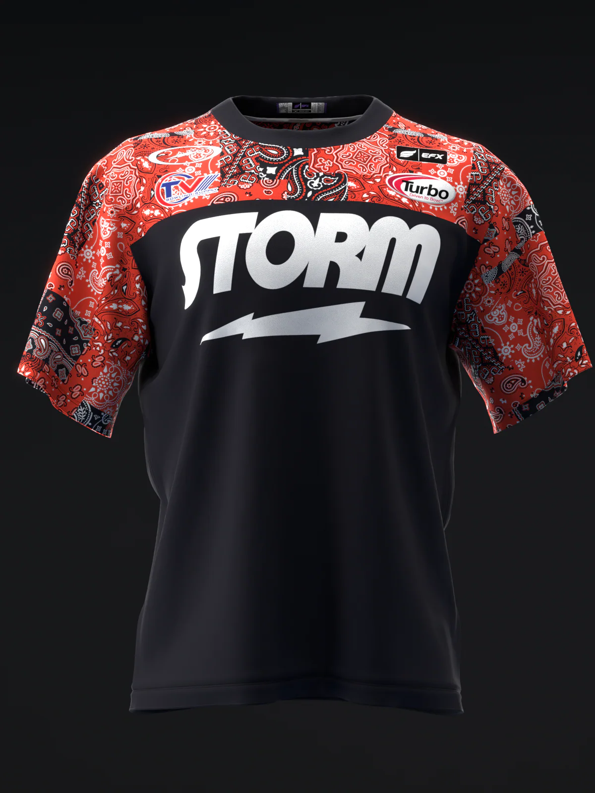 Chris Via 2023 - Danna Red Black - Bowling Jersey - Image 2