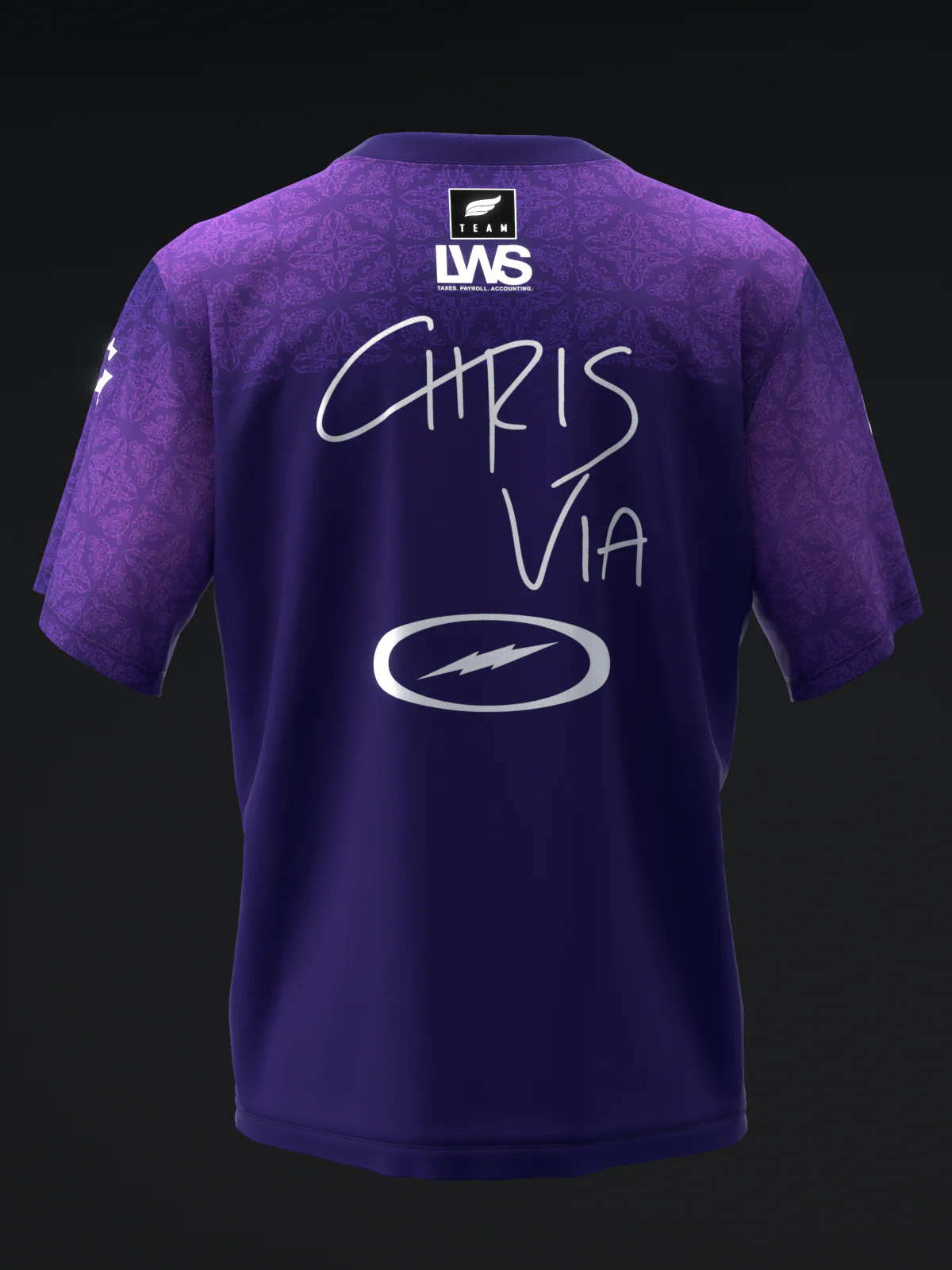 Chris Via 2024 - Damask Purple - Bowling Jersey - Image 5