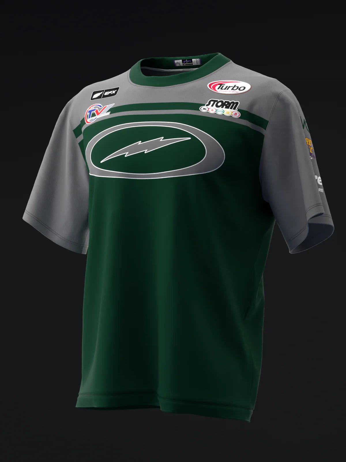 Chris Via 2025 - Stripe Forrest Gray - Bowling Jersey