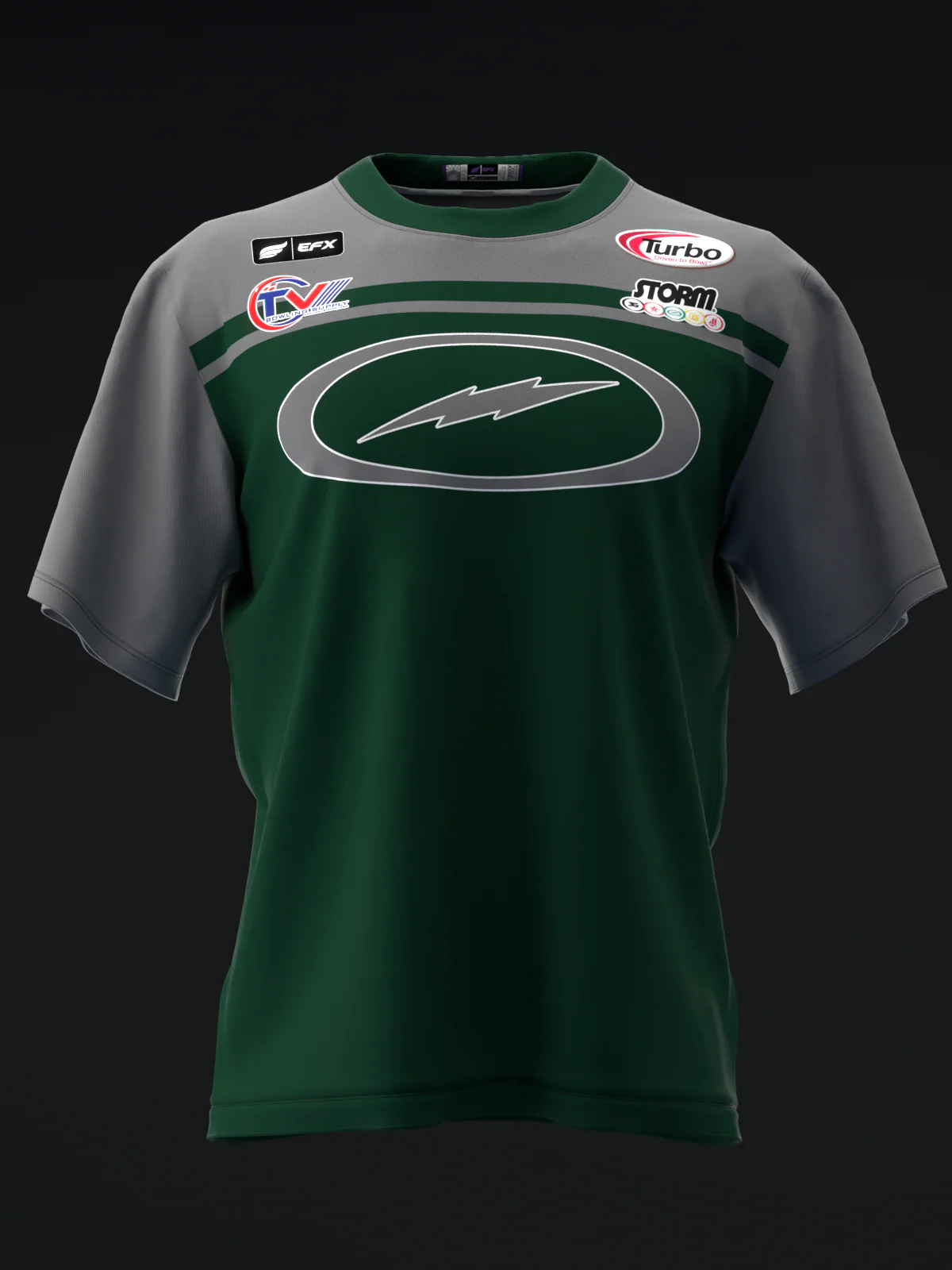 Chris Via 2025 - Stripe Forrest Gray - Bowling Jersey - Image 2