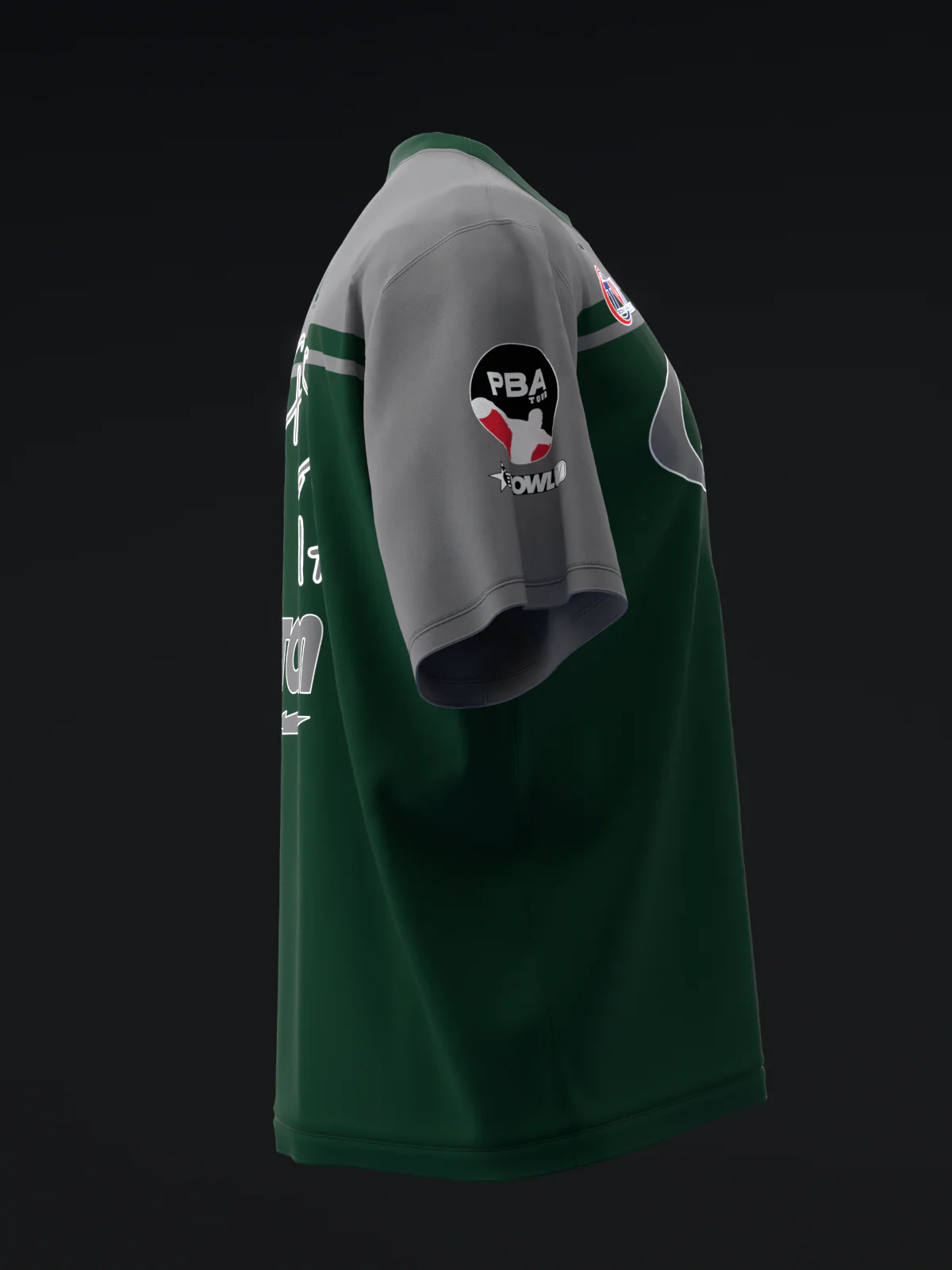 Chris Via 2025 - Stripe Forrest Gray - Bowling Jersey - Image 4