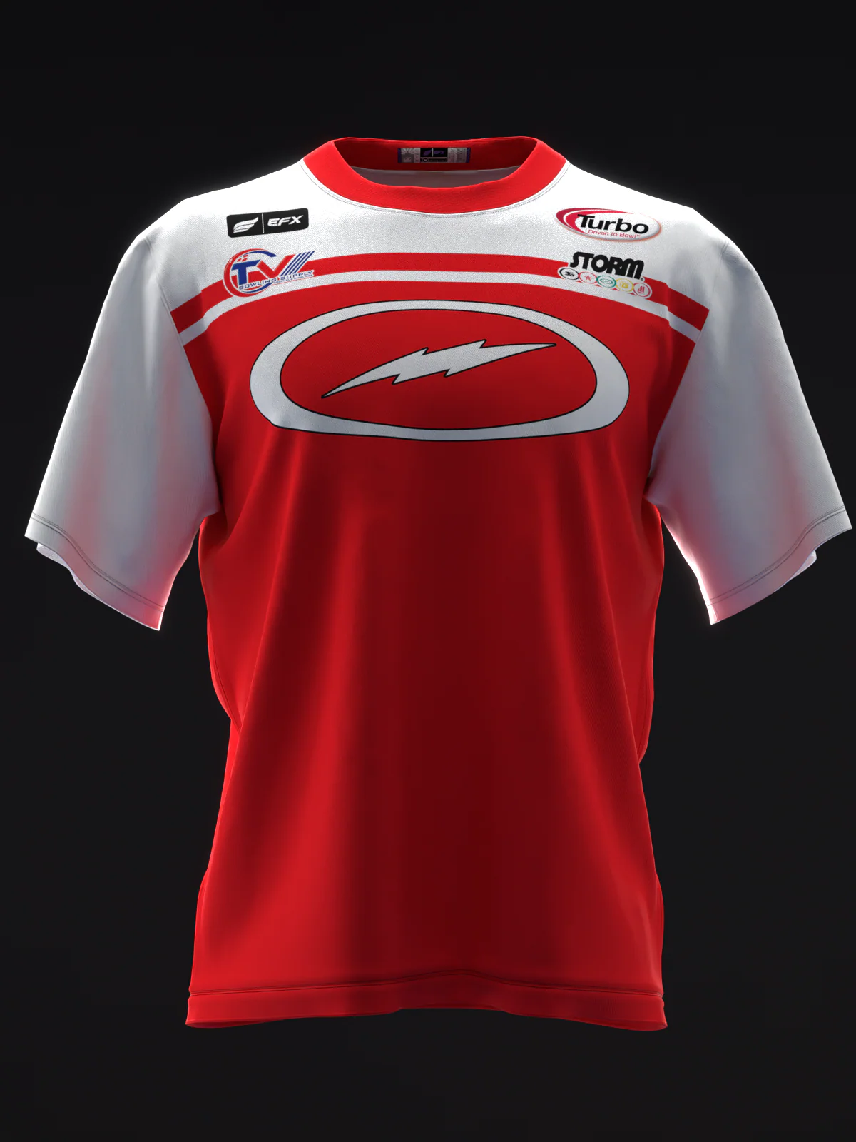 Chris Via 2025 - Stripe White Red - Bowling Jersey - Image 2