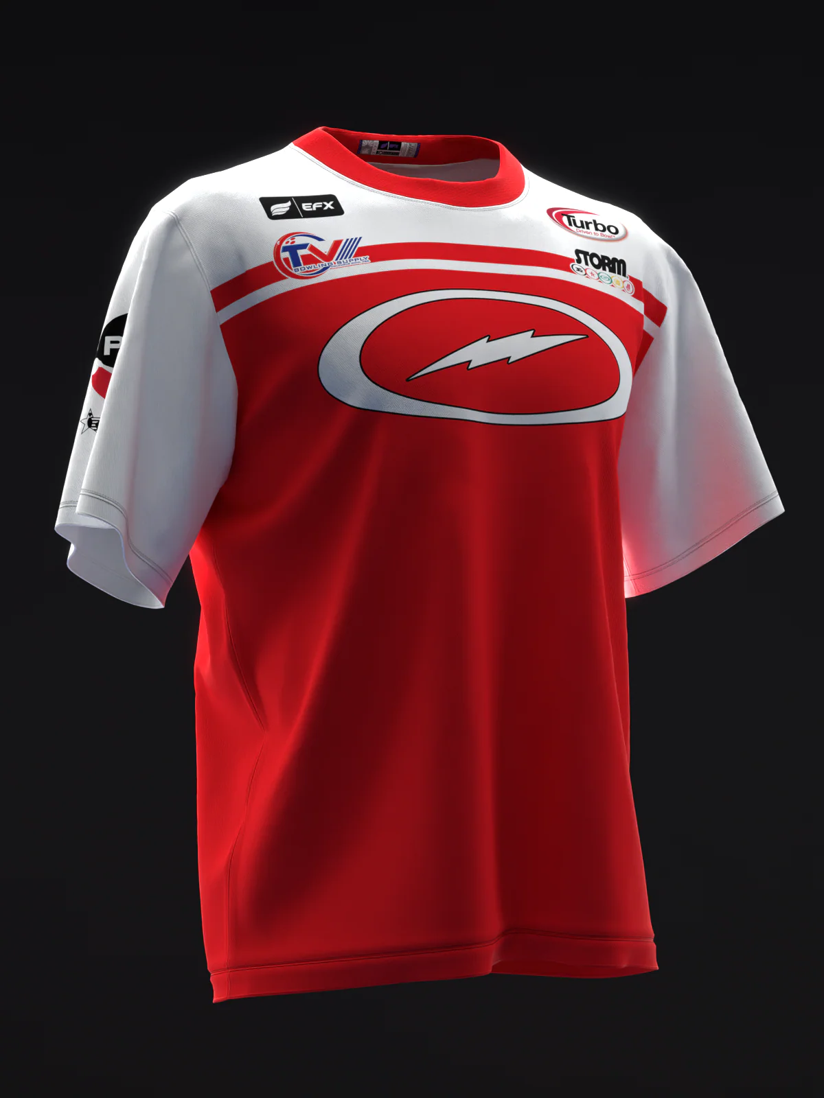 Chris Via 2025 - Stripe White Red - Bowling Jersey - Image 3