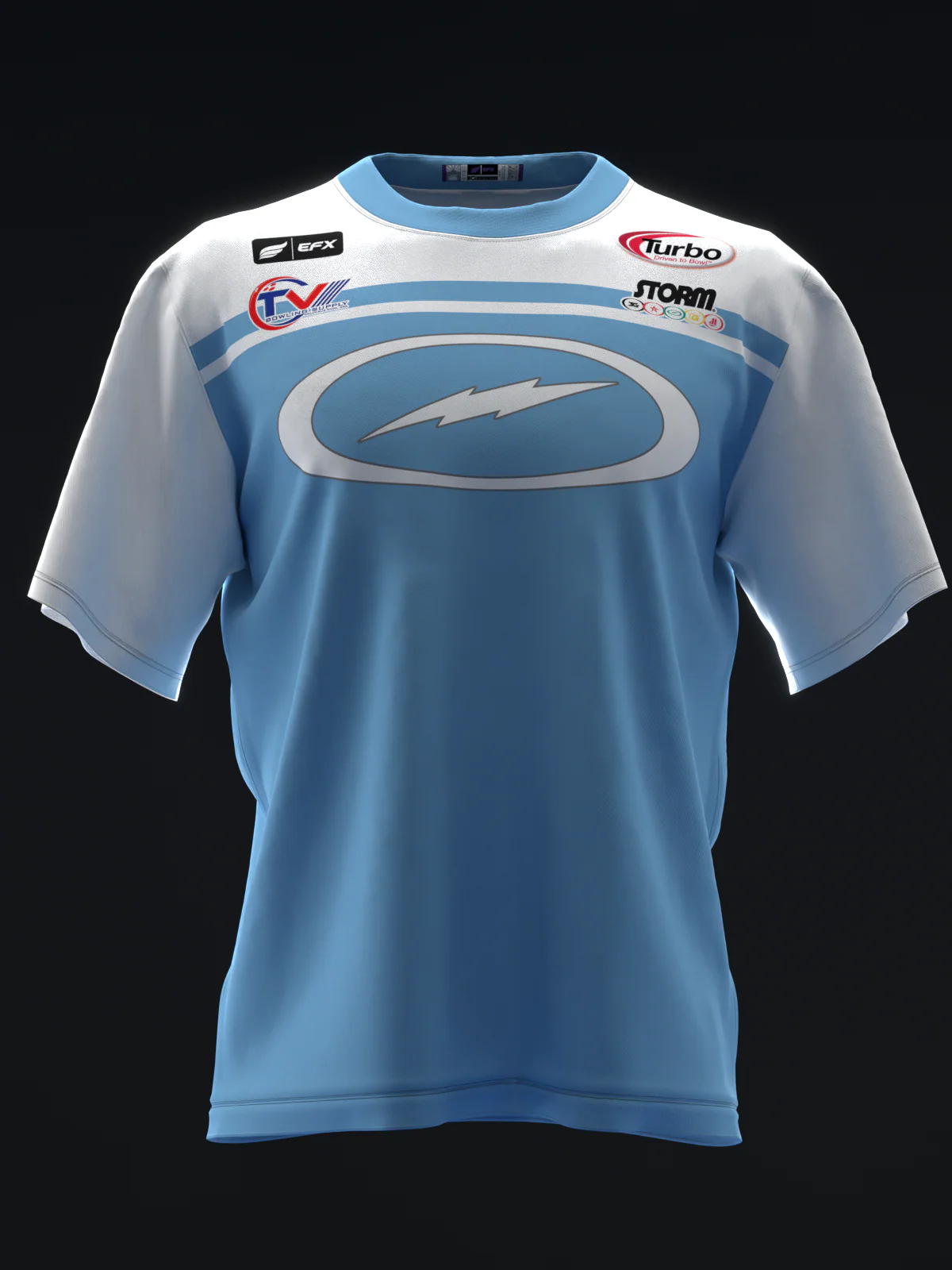 Chris Via 2025 - Stripe White Sky - Bowling Jersey - Image 2