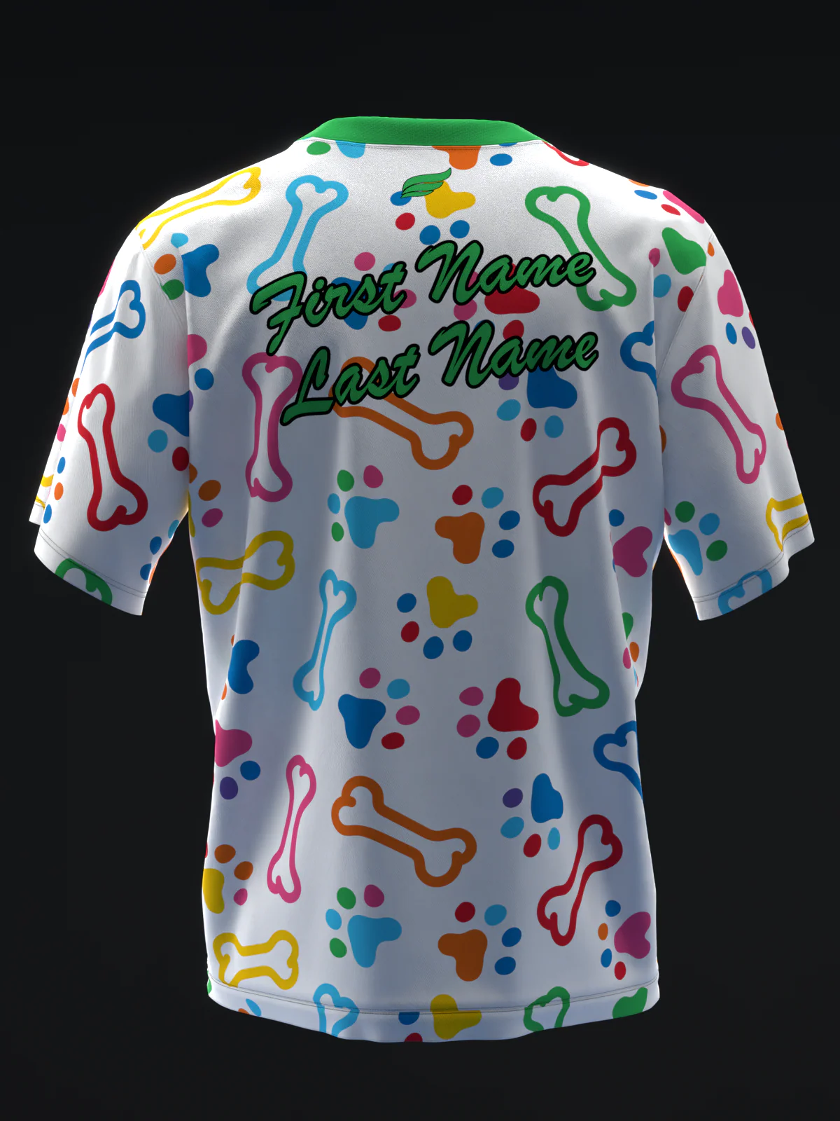 Colorful Doggos - White - Bowling Jersey - Image 5