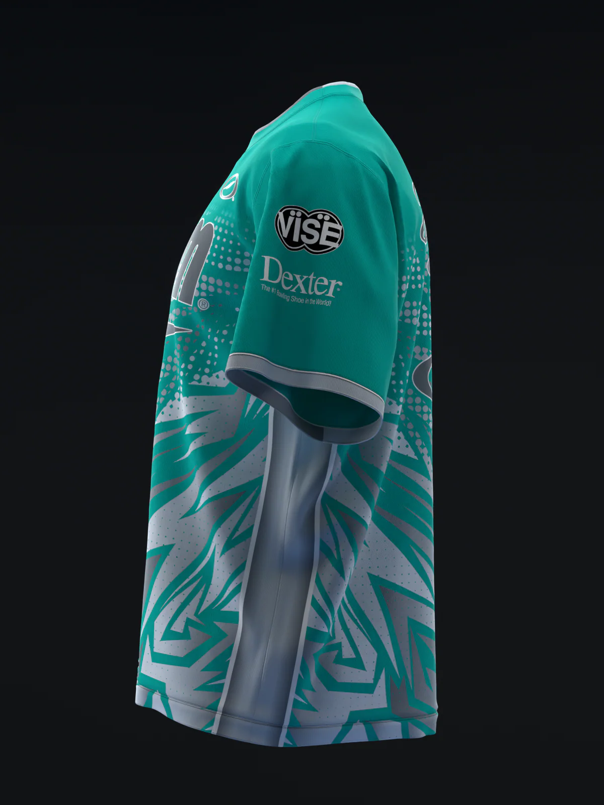 Darren Tang 2022 - Colorway Teal Silver - Bowling Jersey - Image 6