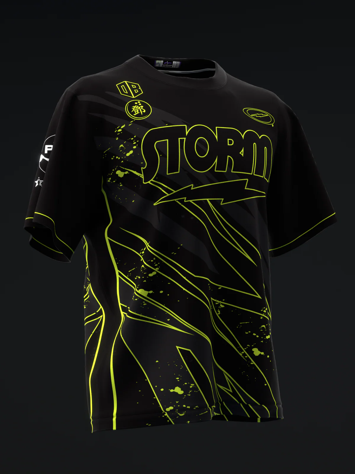 Darren Tang 2024 - Blackout Black Neon Highlighter - Bowling Jersey - Image 3