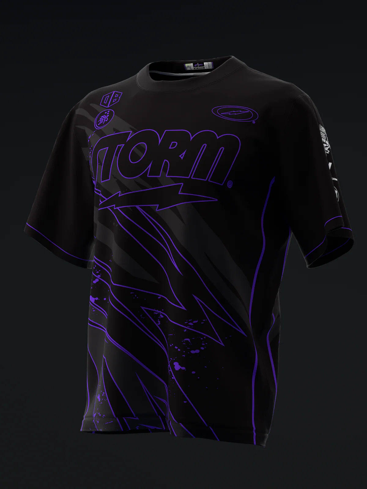 Darren Tang 2024 - Blackout Black Neon Purple - Bowling Jersey