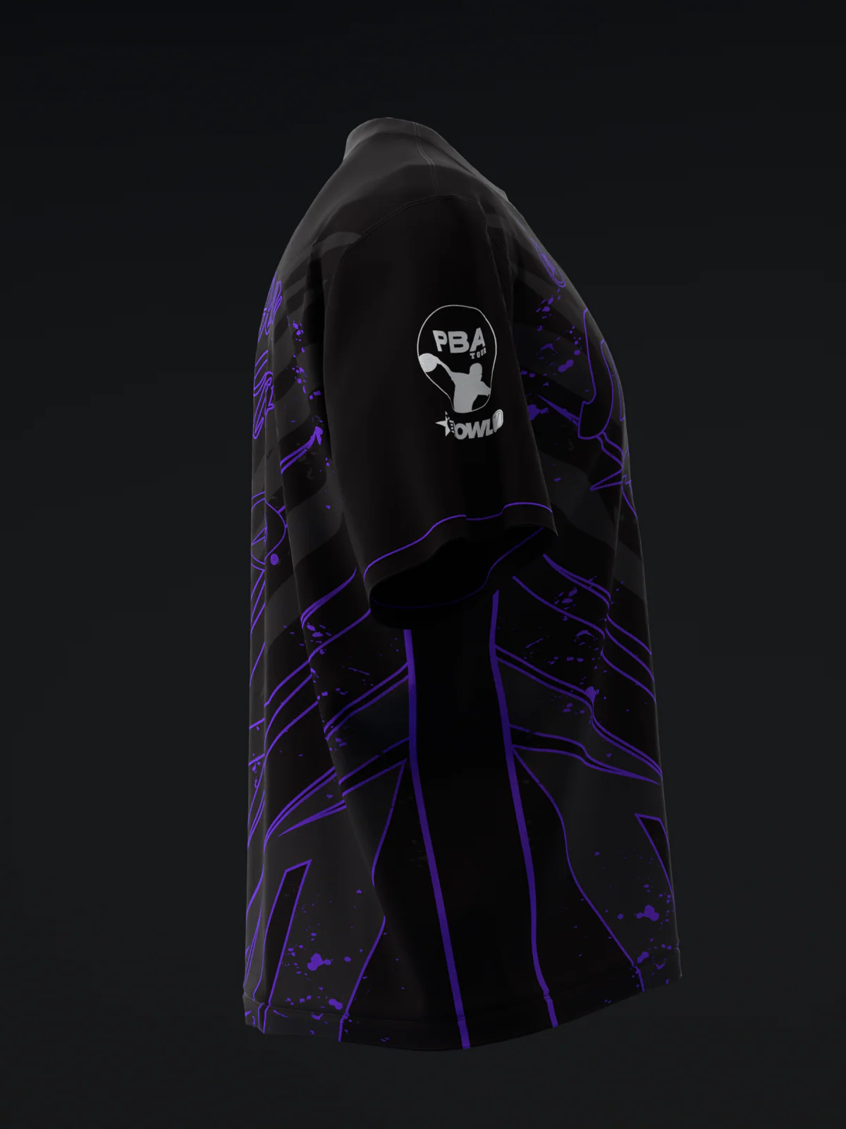 Darren Tang 2024 - Blackout Black Neon Purple - Bowling Jersey - Image 4