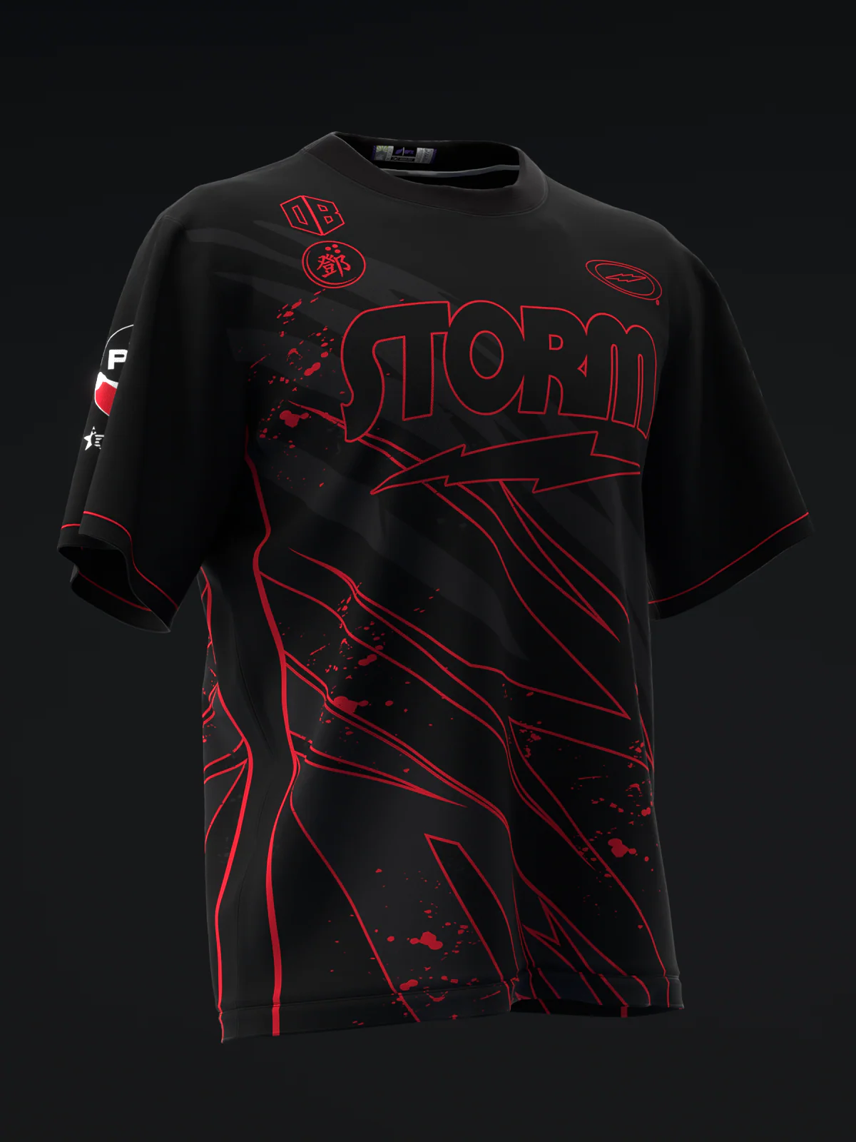Darren Tang 2024 - Blackout Black Red - Bowling Jersey - Image 3