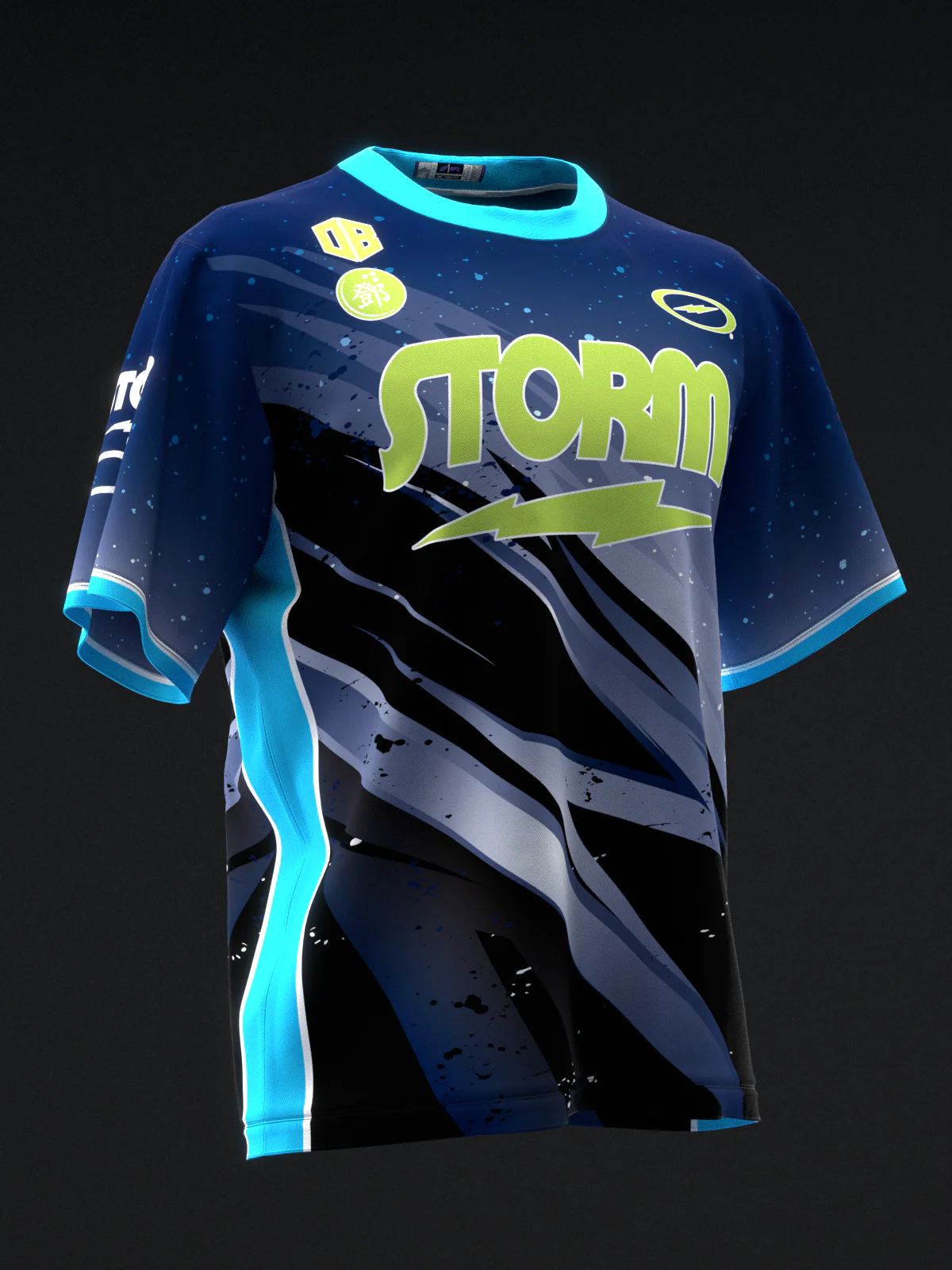 Darren Tang 2024 - Lightning Blue Lobster - Bowling Jersey - Image 3