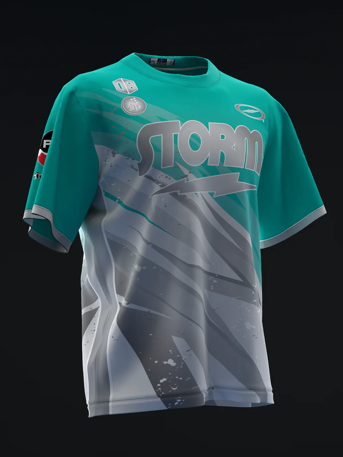 Darren Tang 2024 - Lightning Teal Silver - Bowling Jersey - Image 3