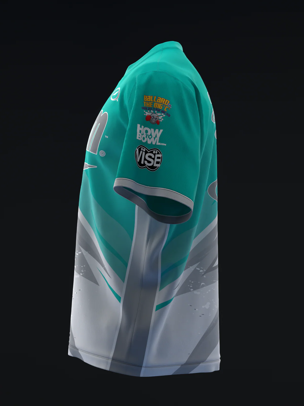 Darren Tang 2024 - Lightning Teal Silver - Bowling Jersey - Image 6