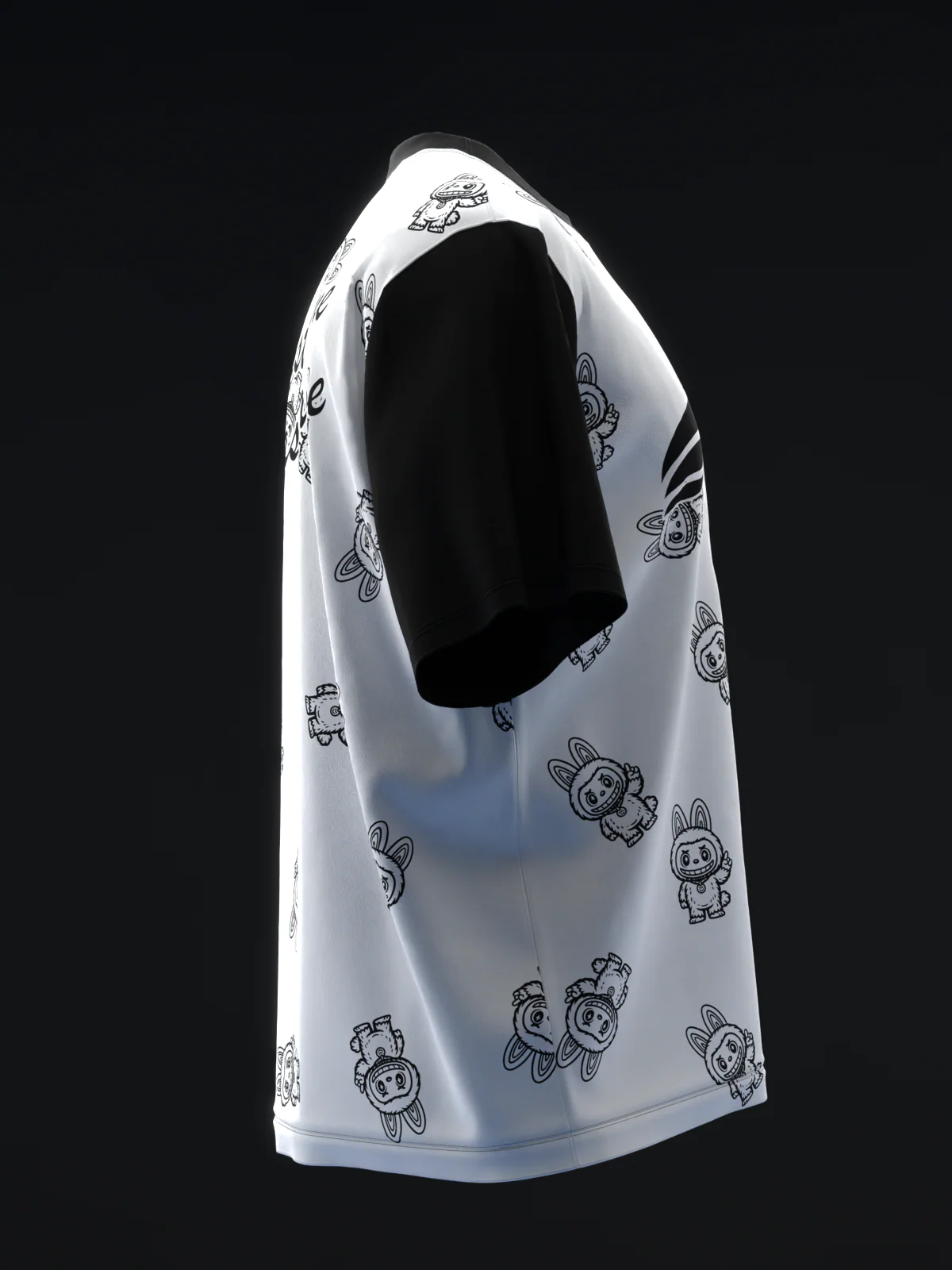 Efufus Collage - White Black - Bowling Jersey - Image 4