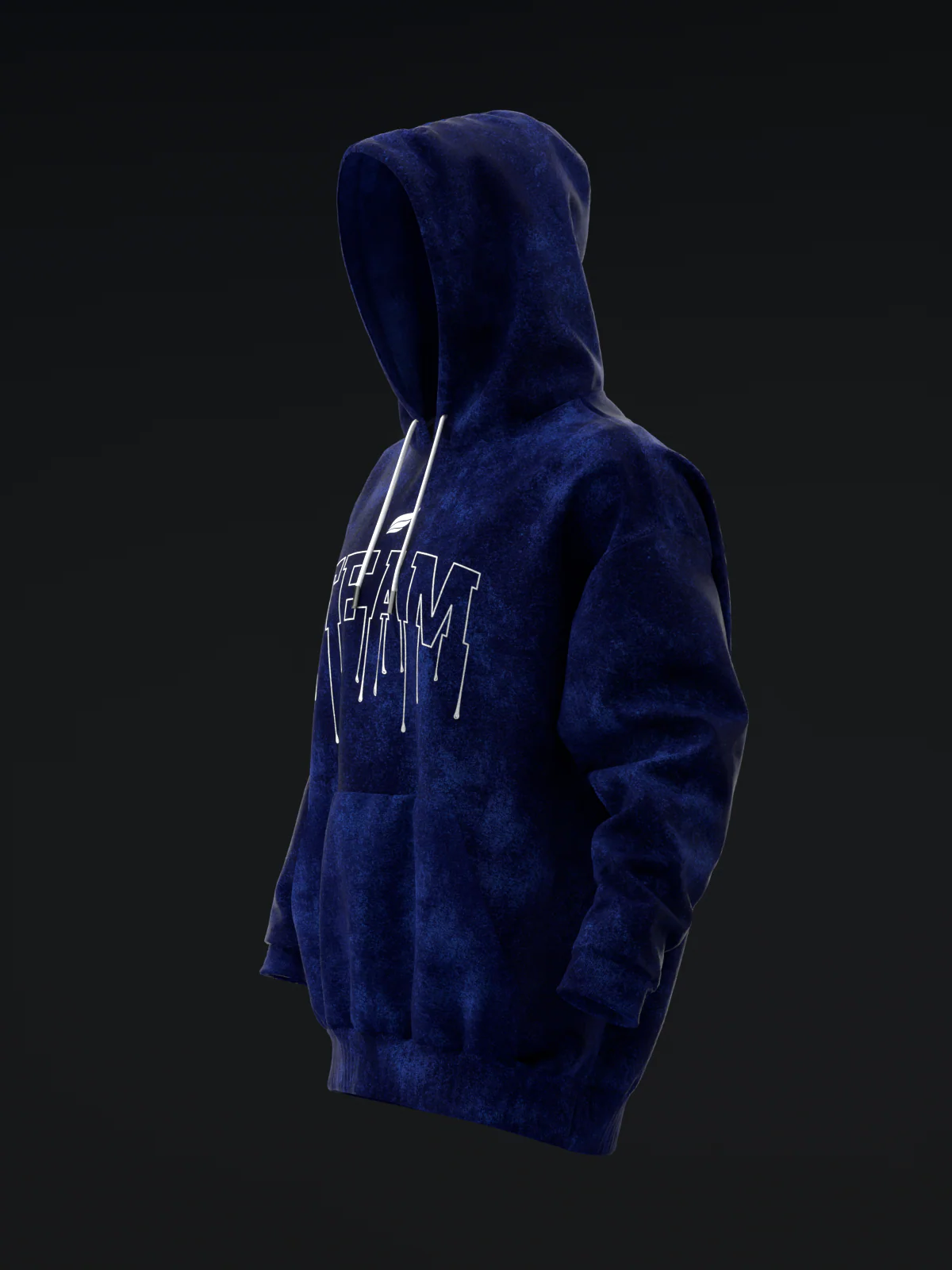 Distressed Drip - Blue - Pullover Hoodie - Image 6