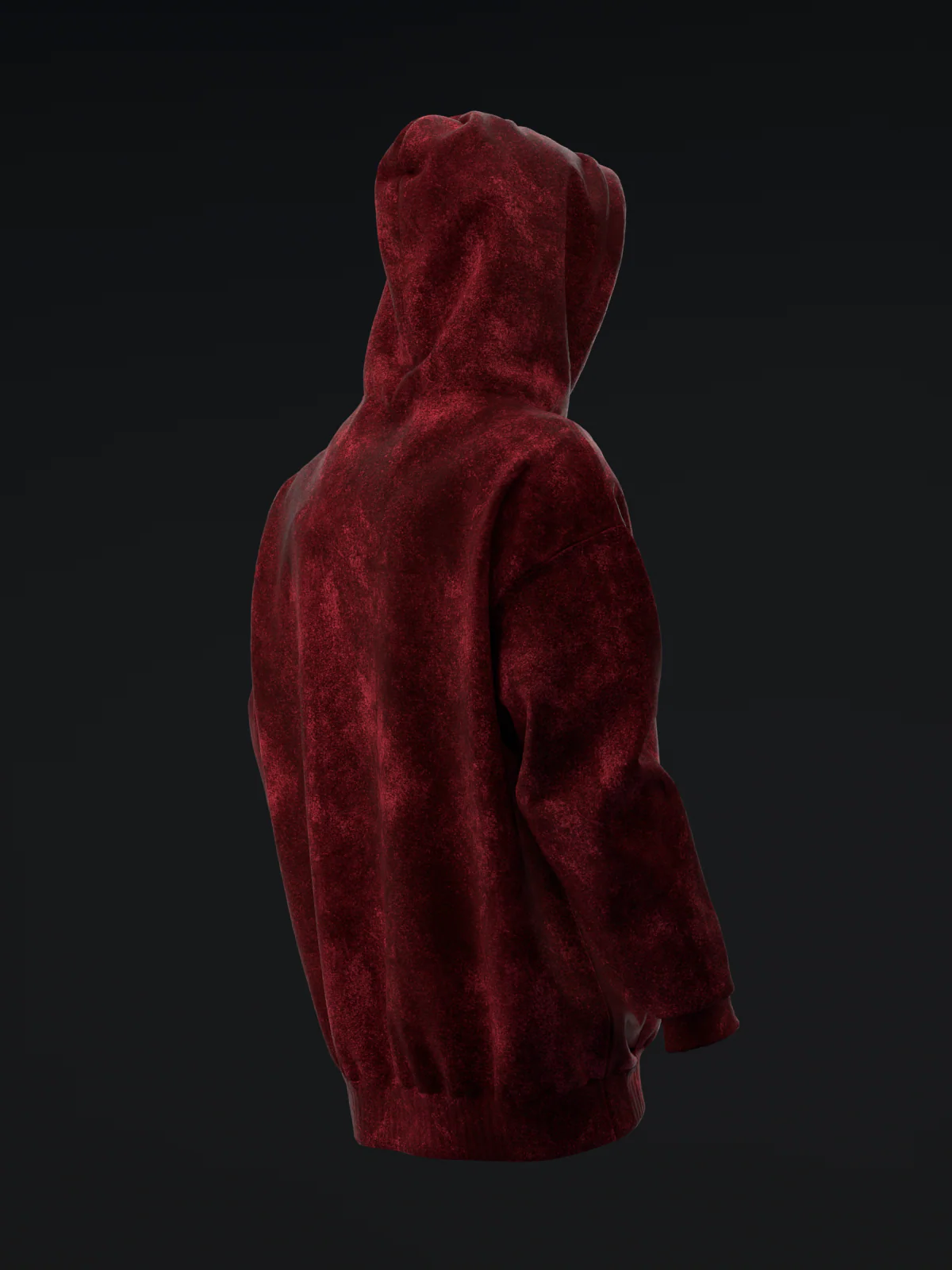 Distressed Drip - Red - Pullover Hoodie - Image 3
