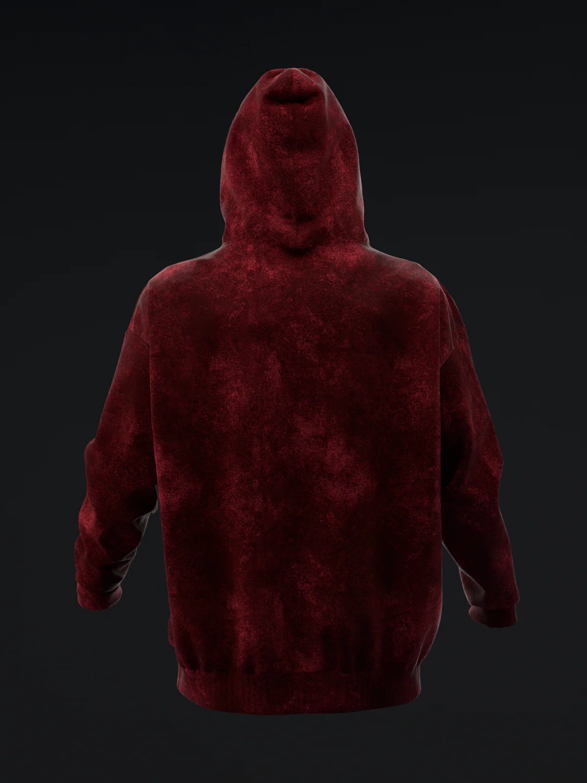 Distressed Drip - Red - Pullover Hoodie - Image 4
