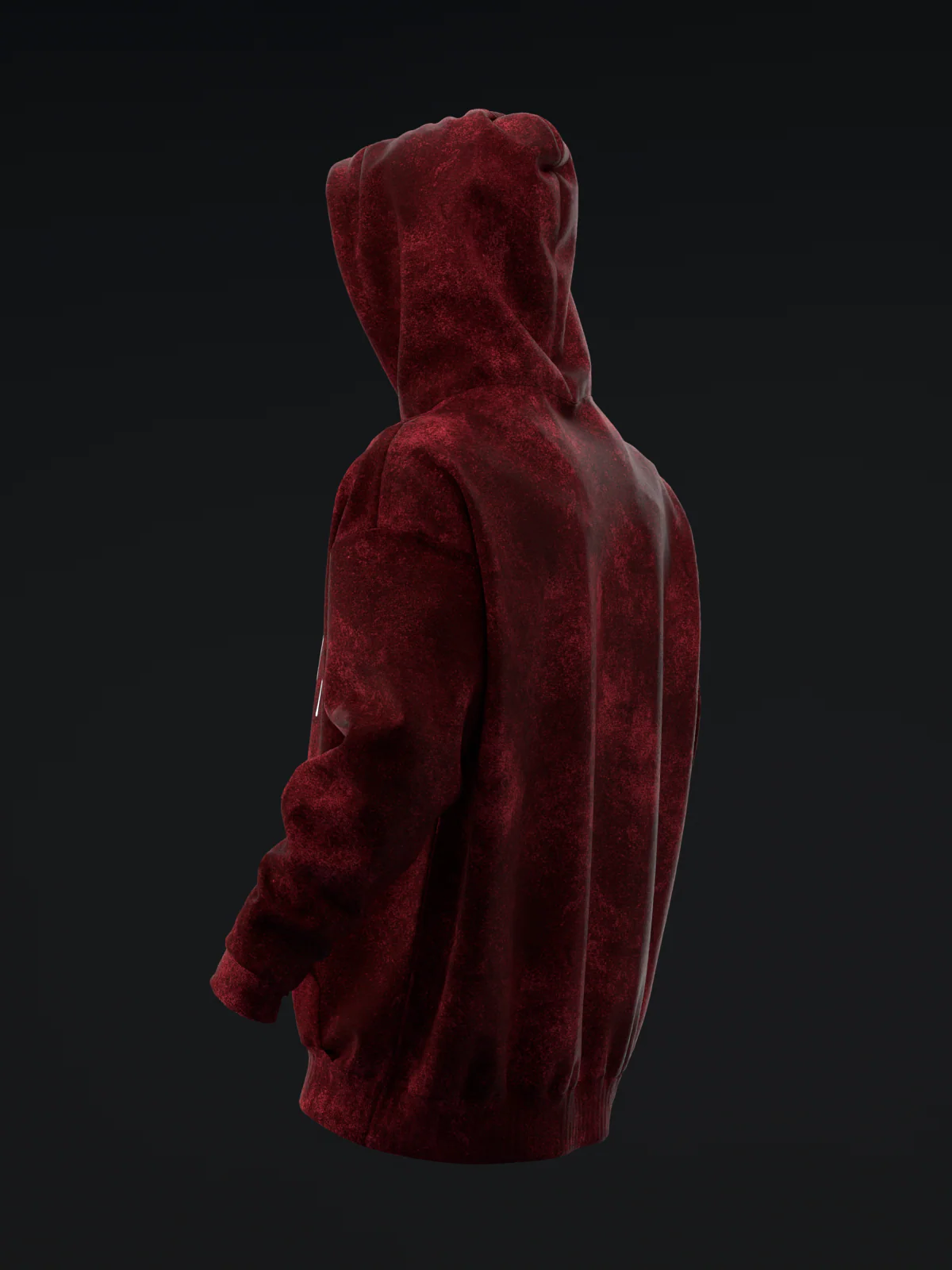 Distressed Drip - Red - Pullover Hoodie - Image 5