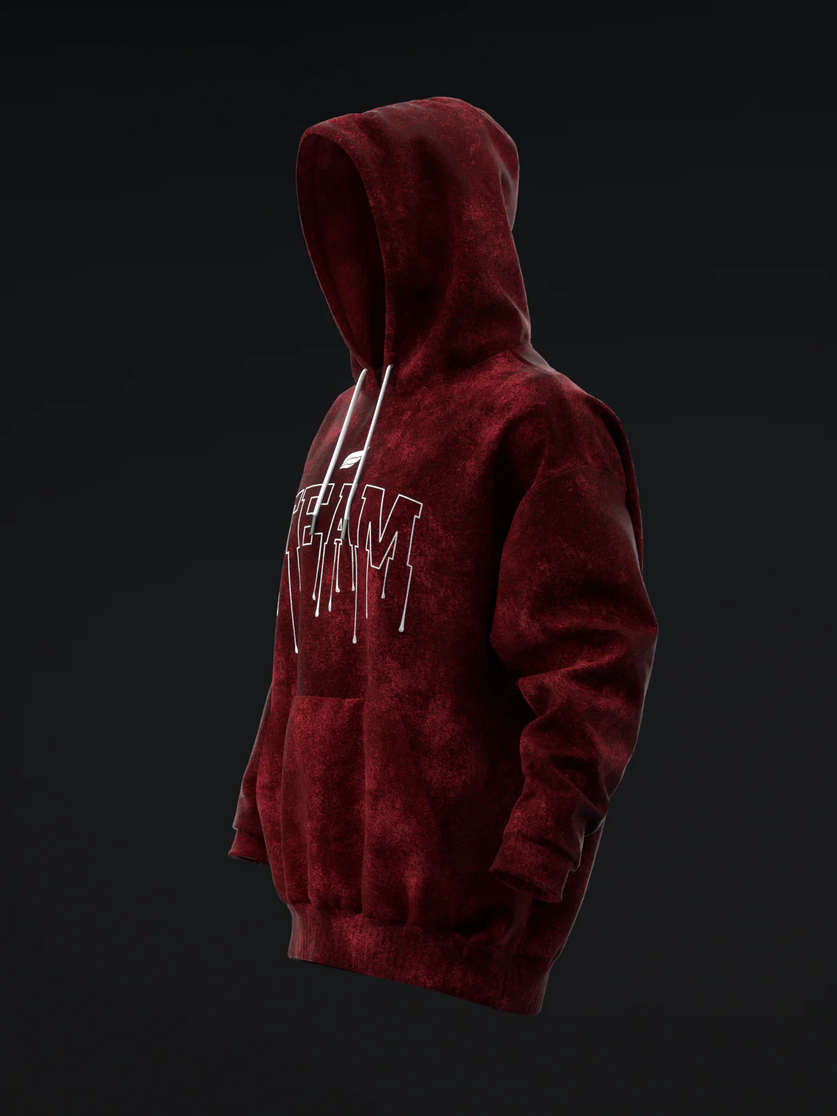 Distressed Drip - Red - Pullover Hoodie - Image 6