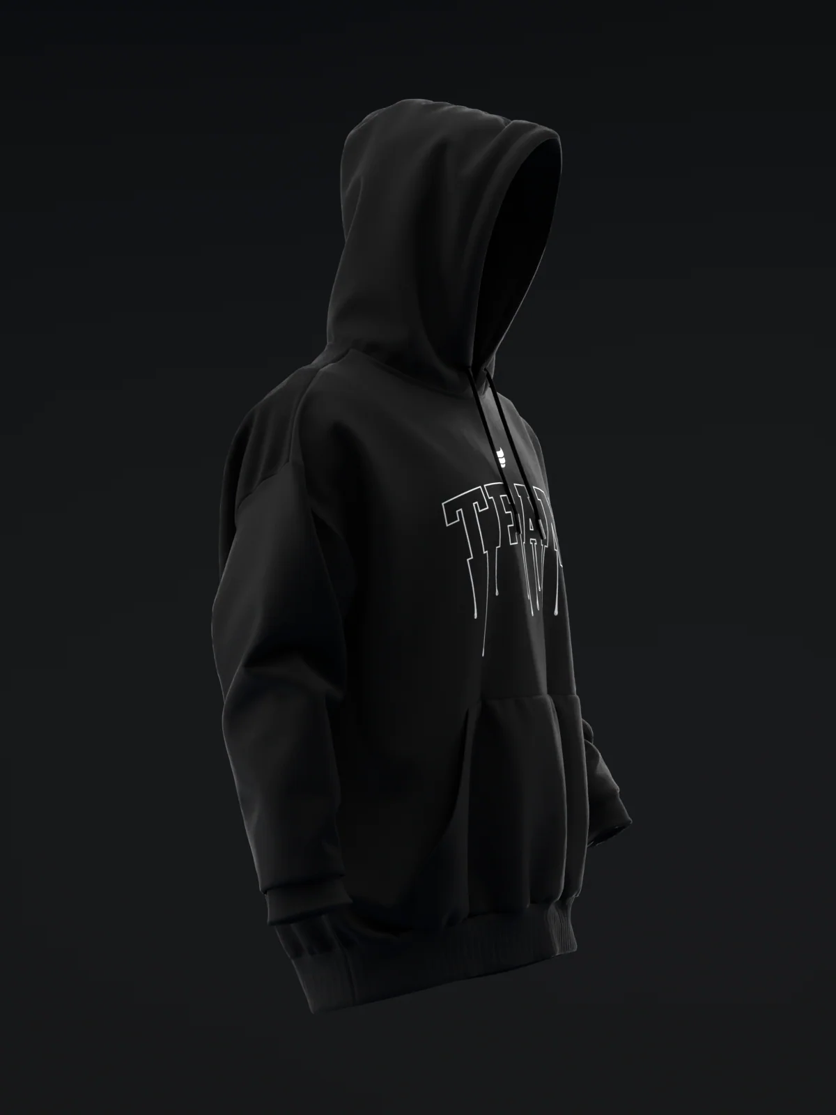 Team Drip - Black - Pullover Hoodie - Image 2