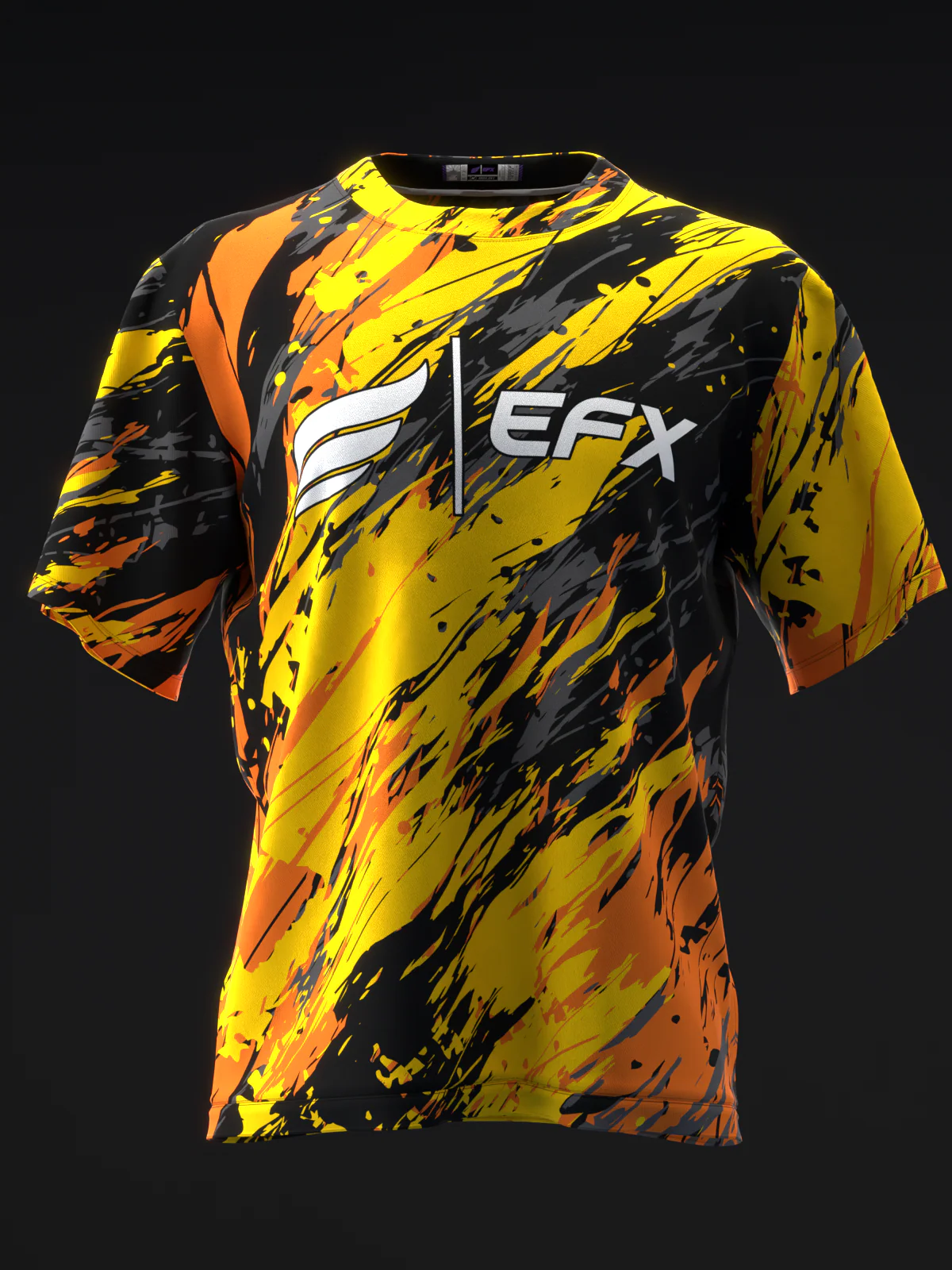 Elevated - Gold Charcoal Orange - Bowling Jersey - Image 2